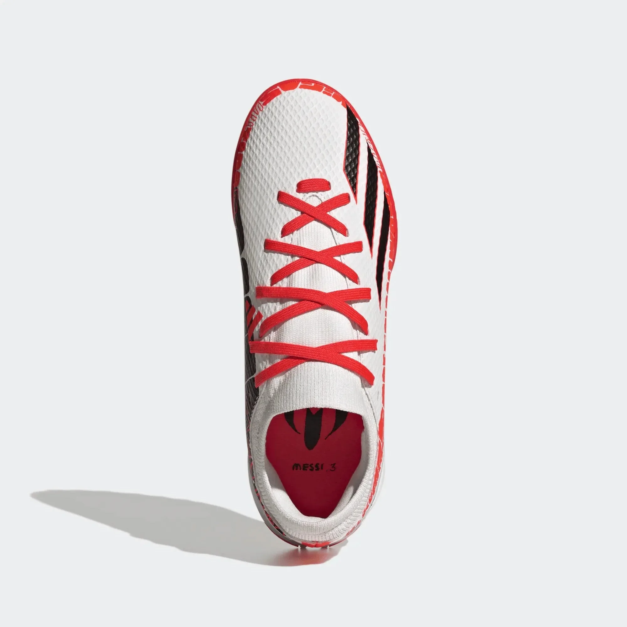 adidas Junior X SpeedPortal Messi .3 Turf - White-Black-Solar Red - Image 5