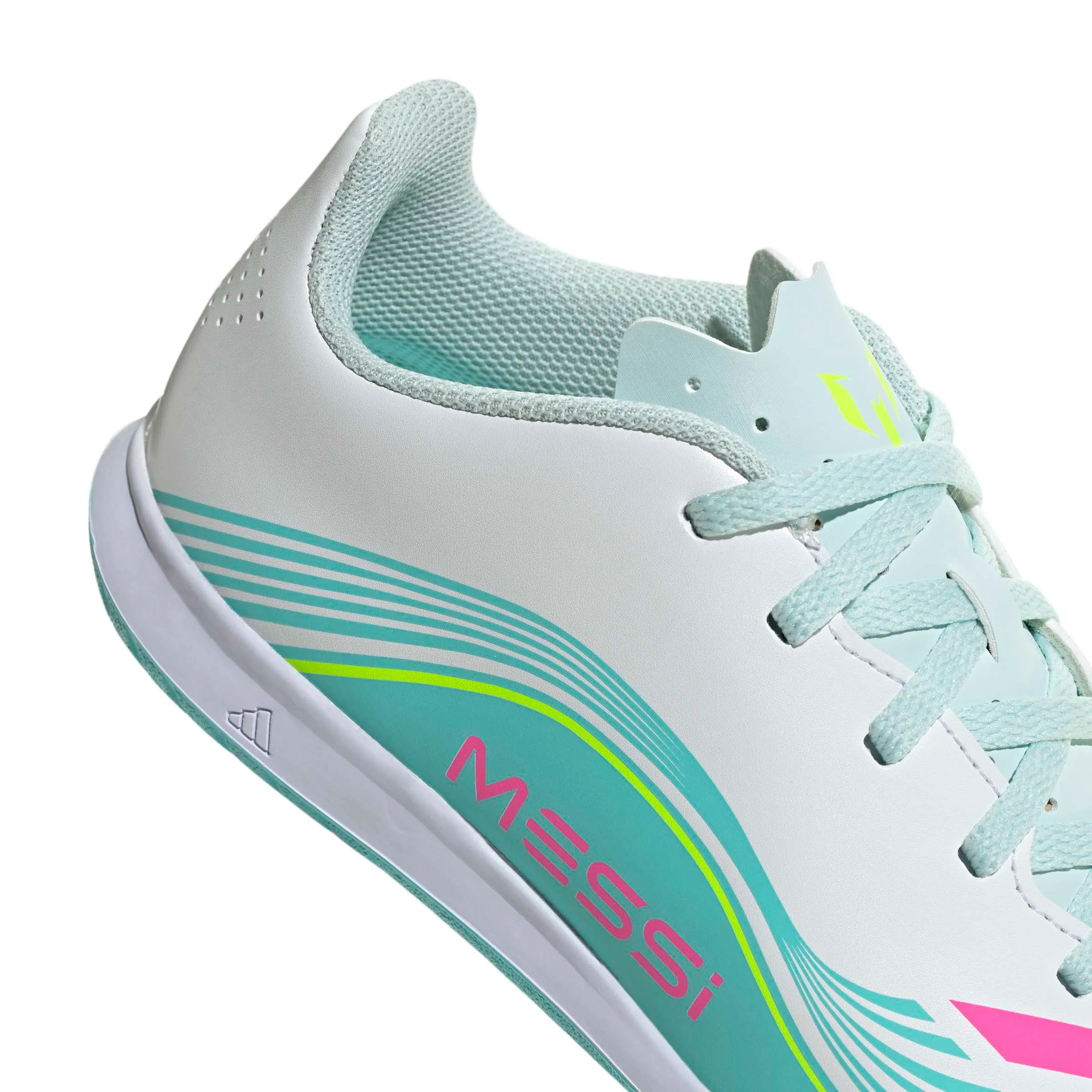 adidas Junior F50 Messi Club Indoor Soccer Shoes - Messi Aurora Radiante Pack (SP26) - Image 8