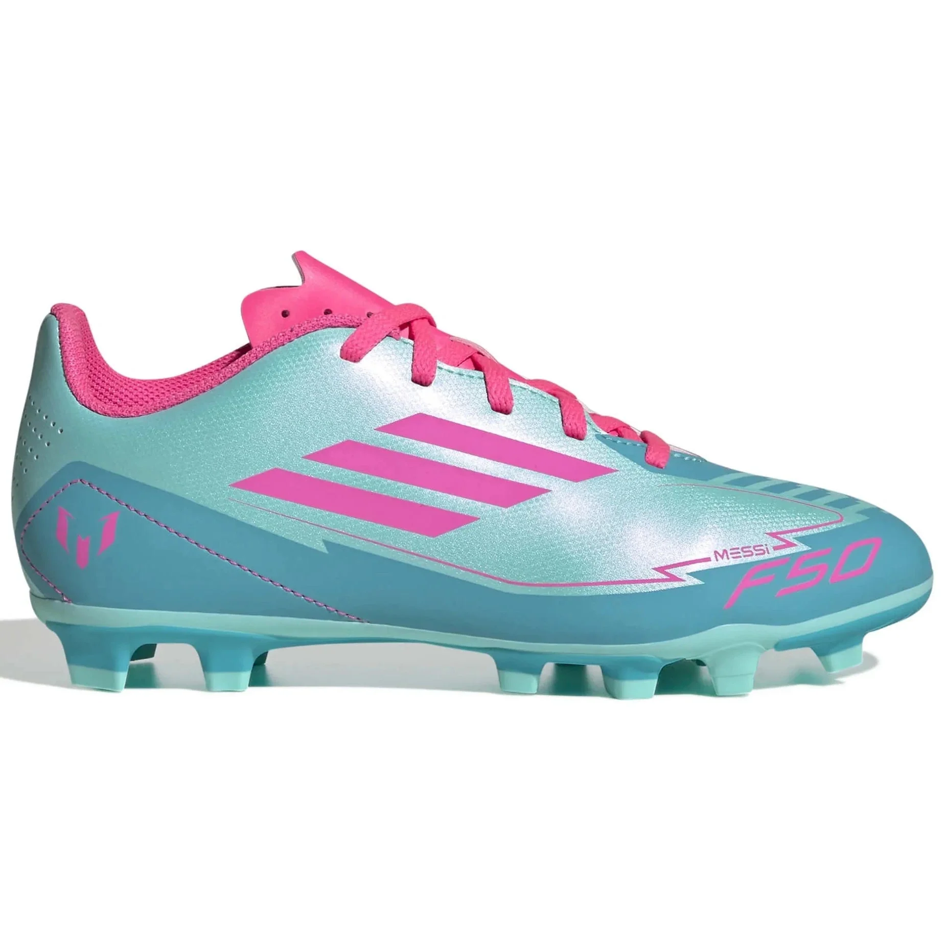 adidas Kids F50 Club Messi Firm/Multi Ground Soccer Cleats - MP2 Pack (SP25)