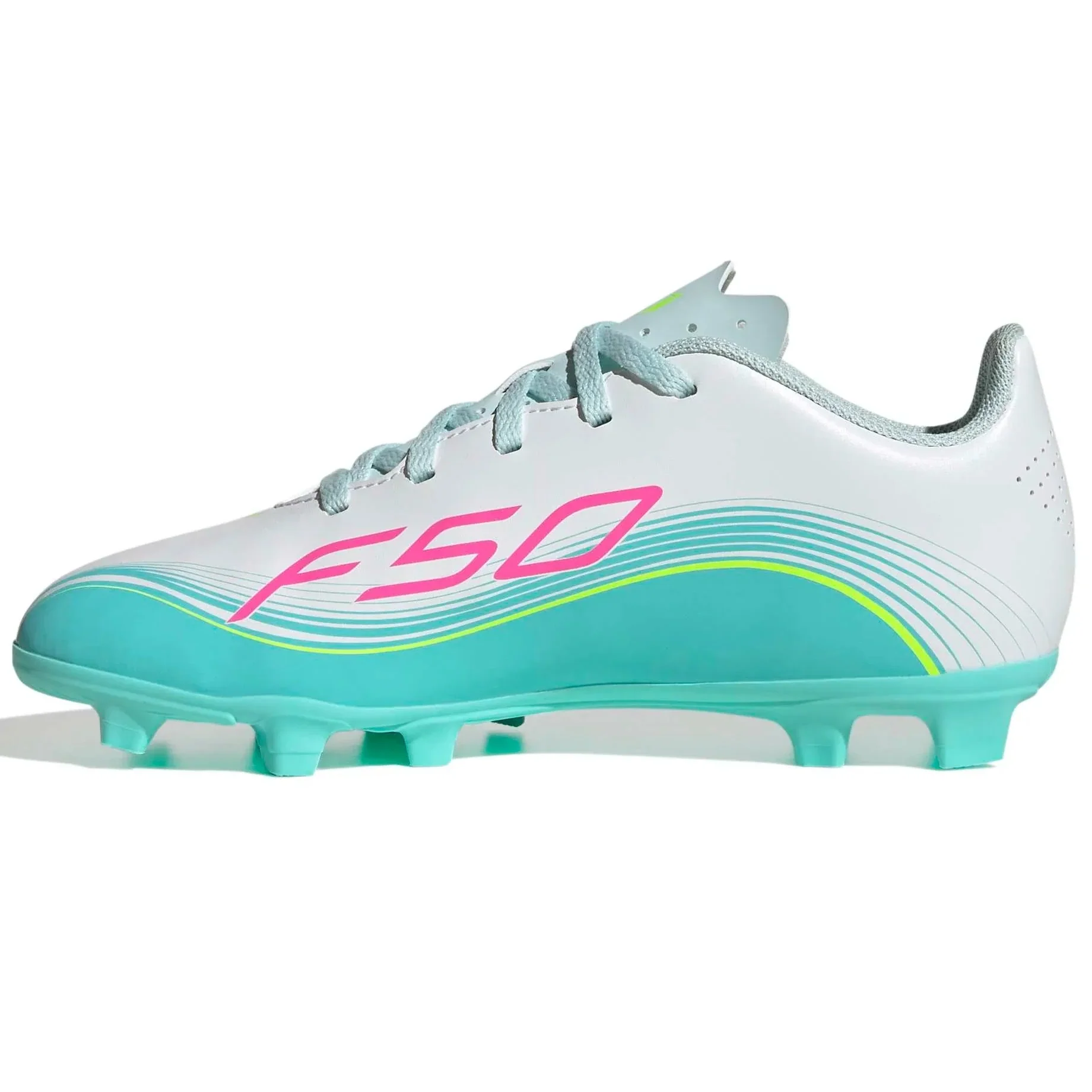 adidas Kids F50 Messi Club Firm/Multi Ground Soccer Cleats - Messi Aurora Radiante Pack (SP26) - Image 2