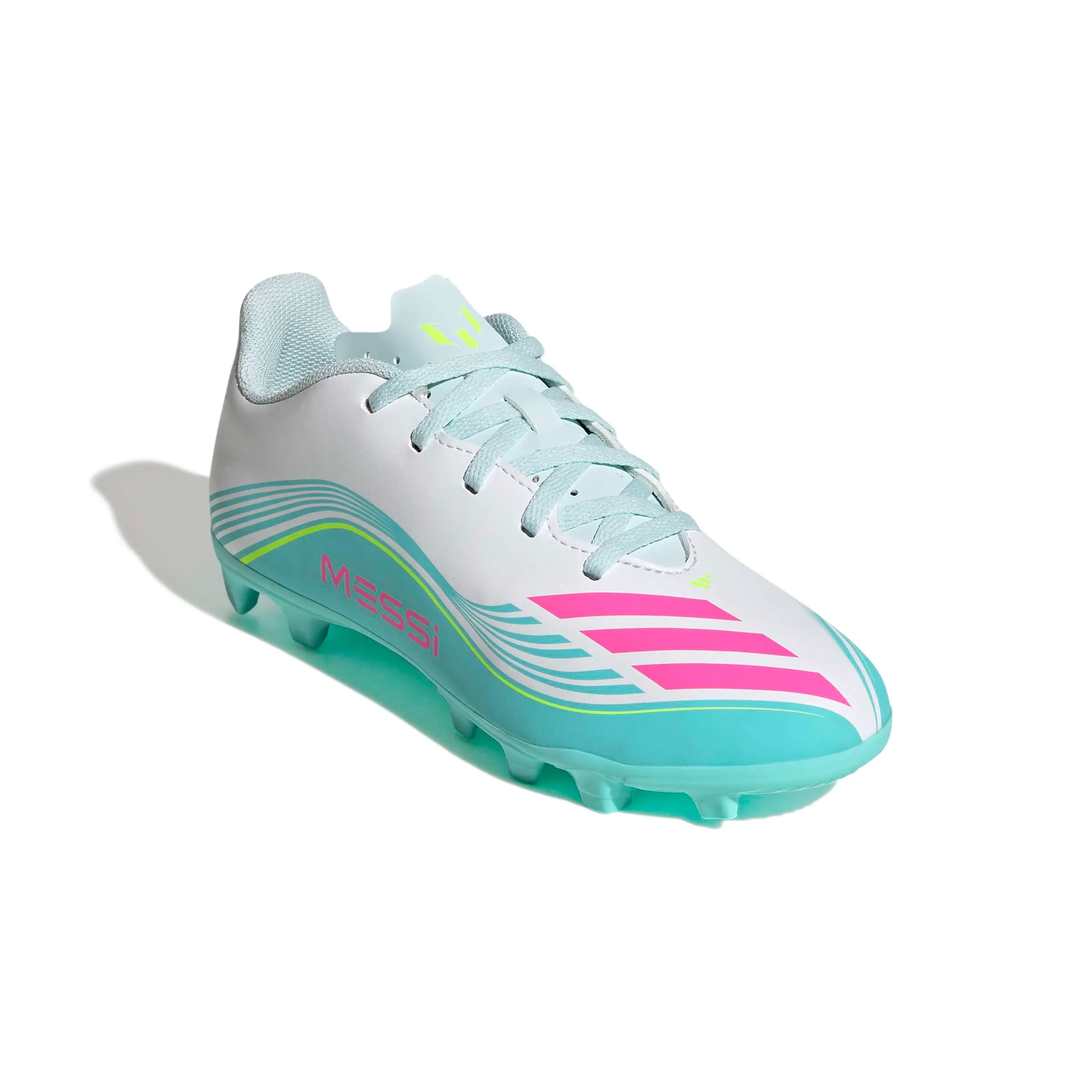 adidas Kids F50 Messi Club Firm/Multi Ground Soccer Cleats - Messi Aurora Radiante Pack (SP26) - Image 3