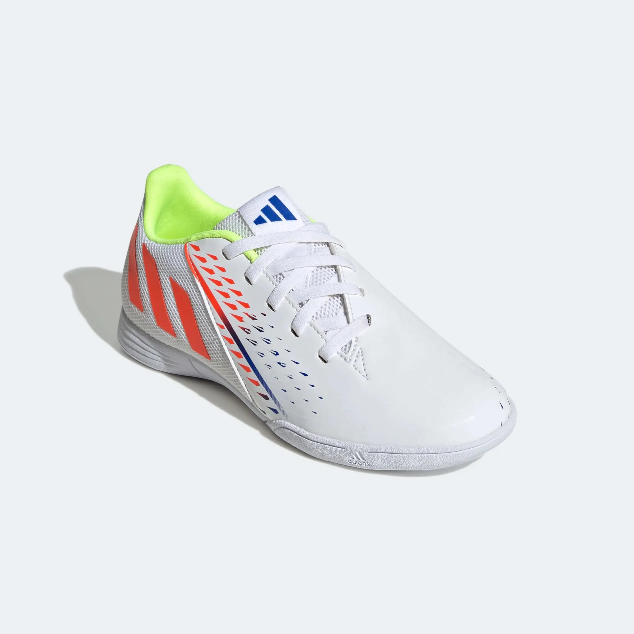 adidas Kids Predator Edge.4 IN Sala J - White-Yellow-Blue - Image 3