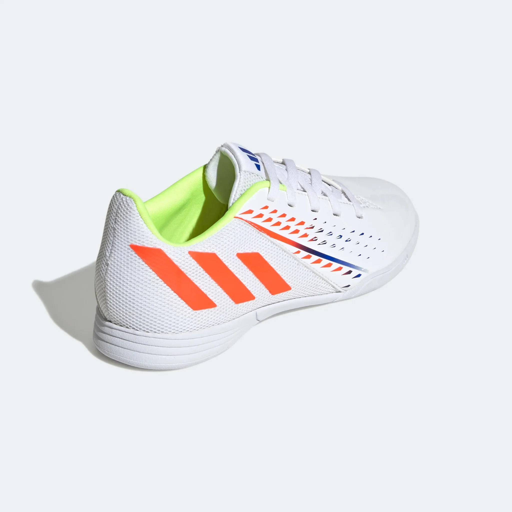 adidas Kids Predator Edge.4 IN Sala J - White-Yellow-Blue - Image 4