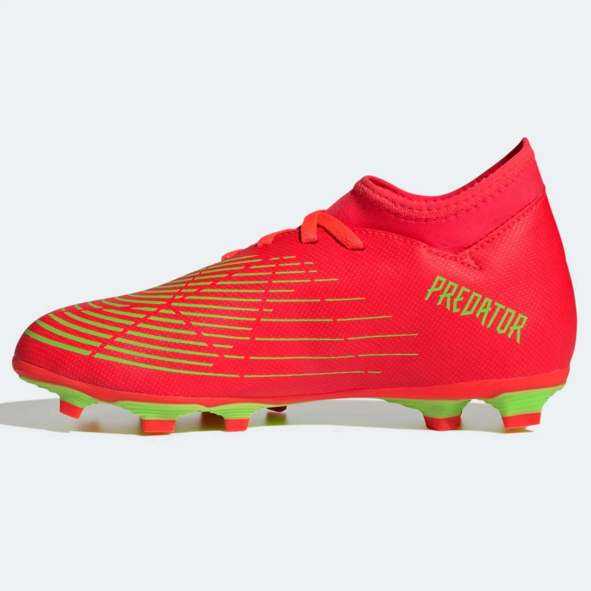 adidas Kids Predator Edge .4 S FxG - Solar Red-Solar Green - Image 2