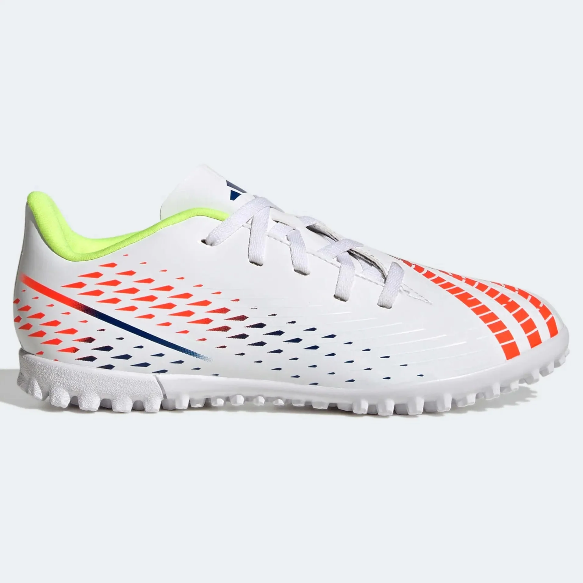 adidas Kids Predator Edge.4 Turf J - White-Yellow-Blue