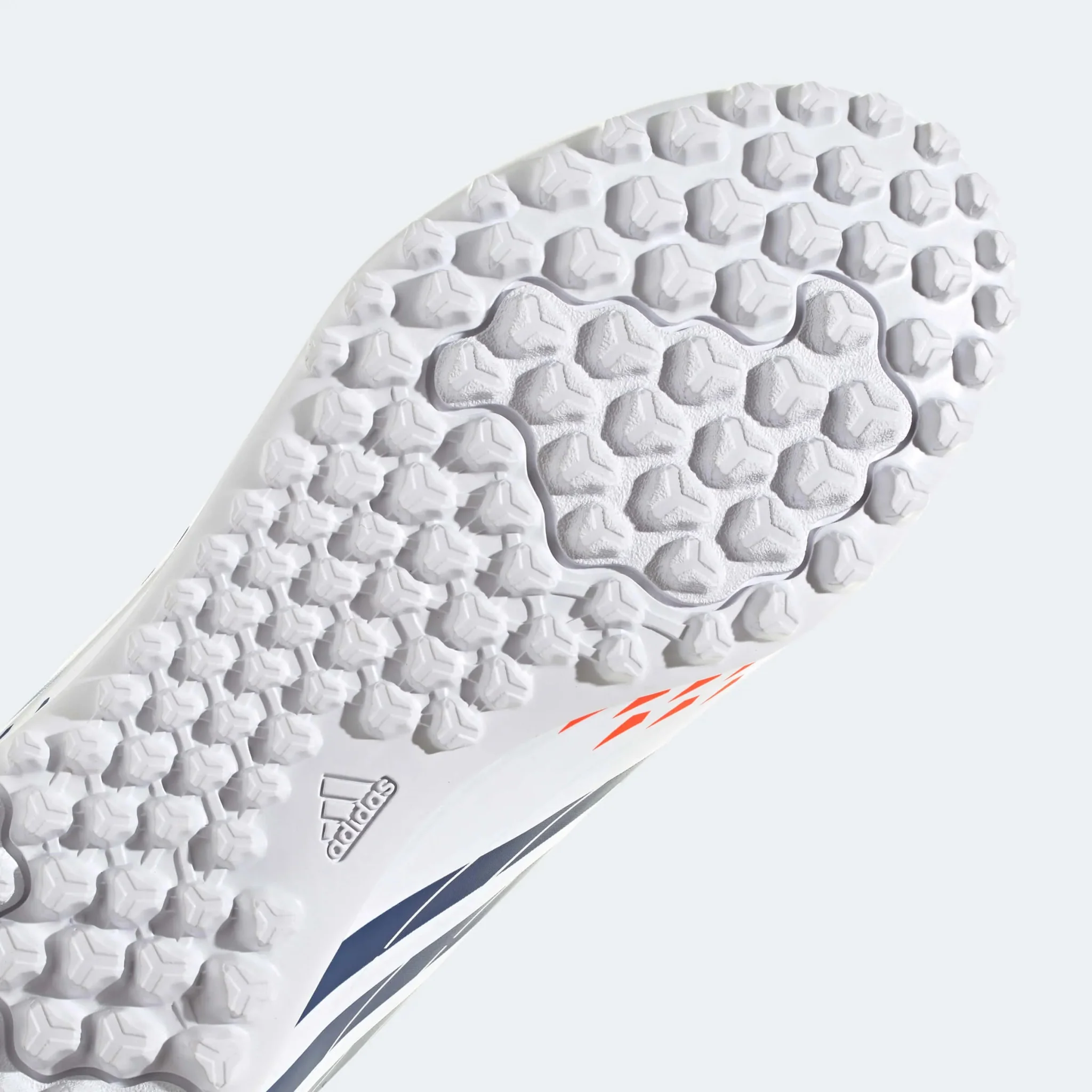 adidas Kids Predator Edge.4 Turf J - White-Yellow-Blue - Image 8