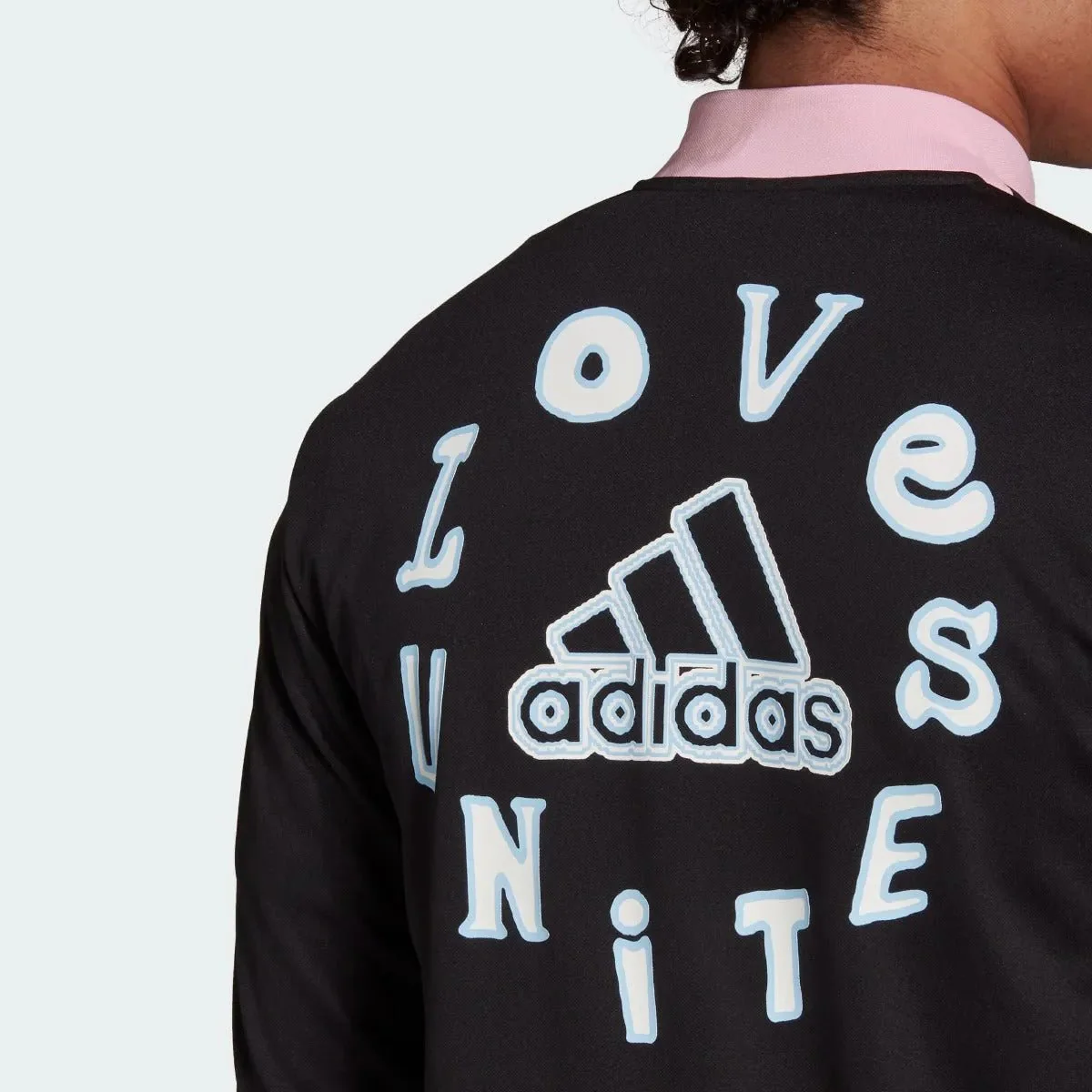 Adidas Love Unites Tiro Track Jacket - Black-Pink-Light Blue - Image 5