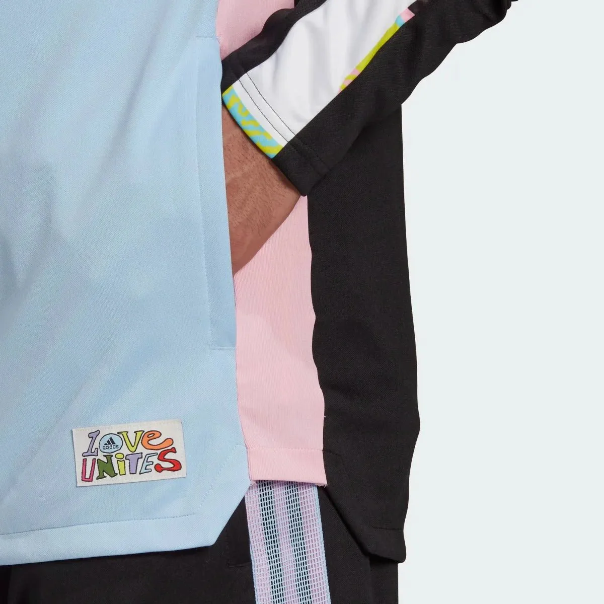 Adidas Love Unites Tiro Track Jacket - Black-Pink-Light Blue - Image 6