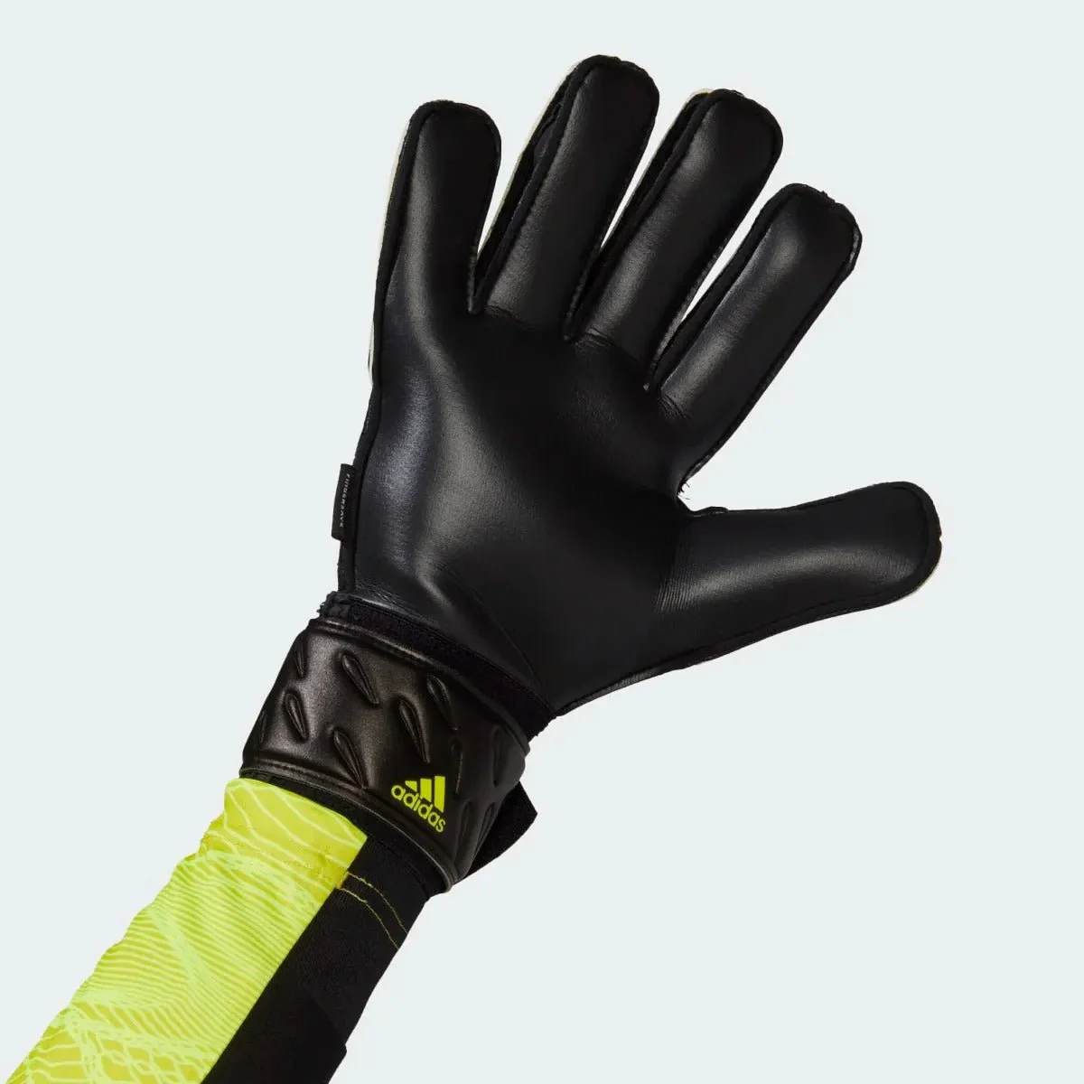 Adidas Predator 20 Match Fingersave Goalkeeper Gloves - Black-Volt-White - Image 2