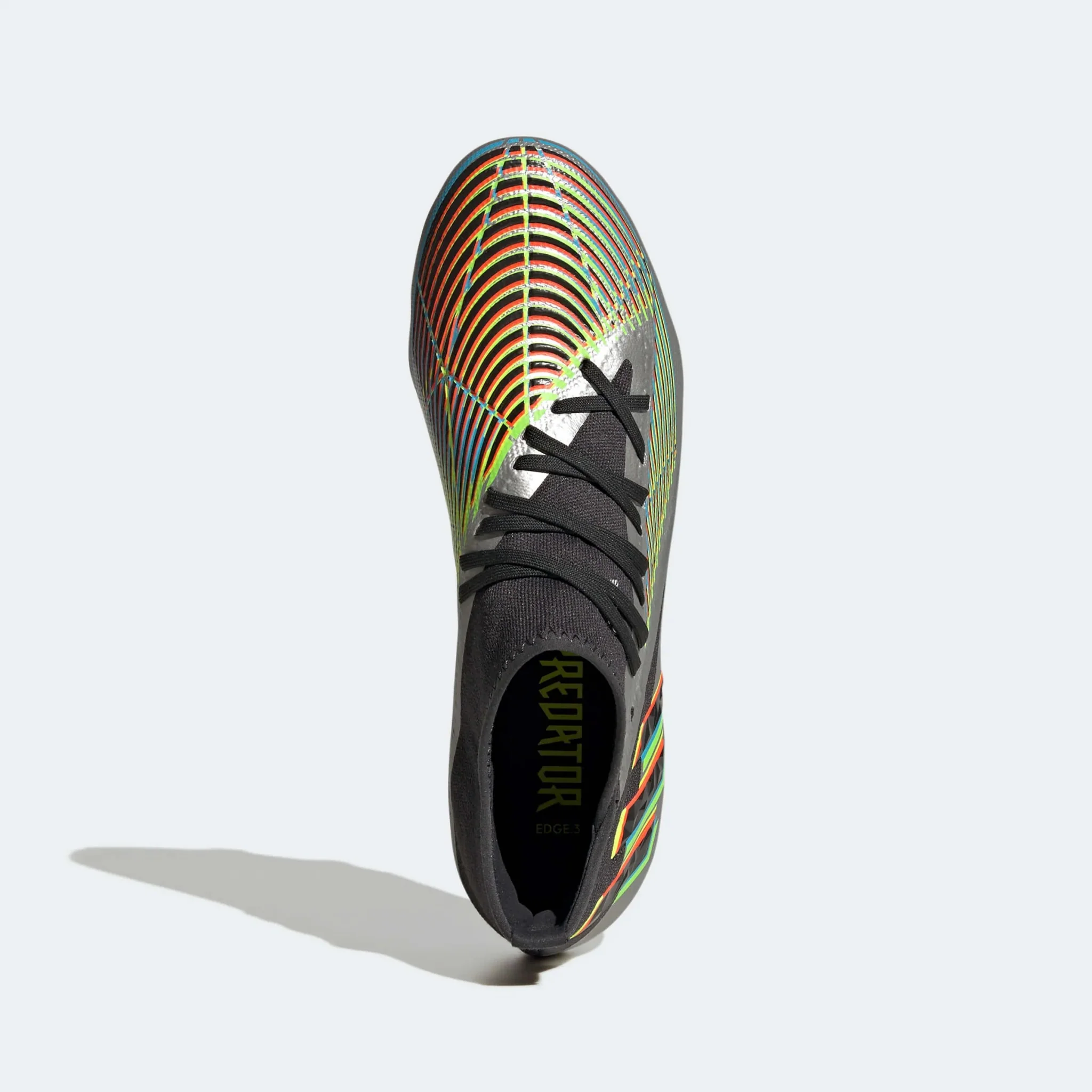 adidas Predator Edge.3 FG - Silver Metallic-Solar Green - Image 5