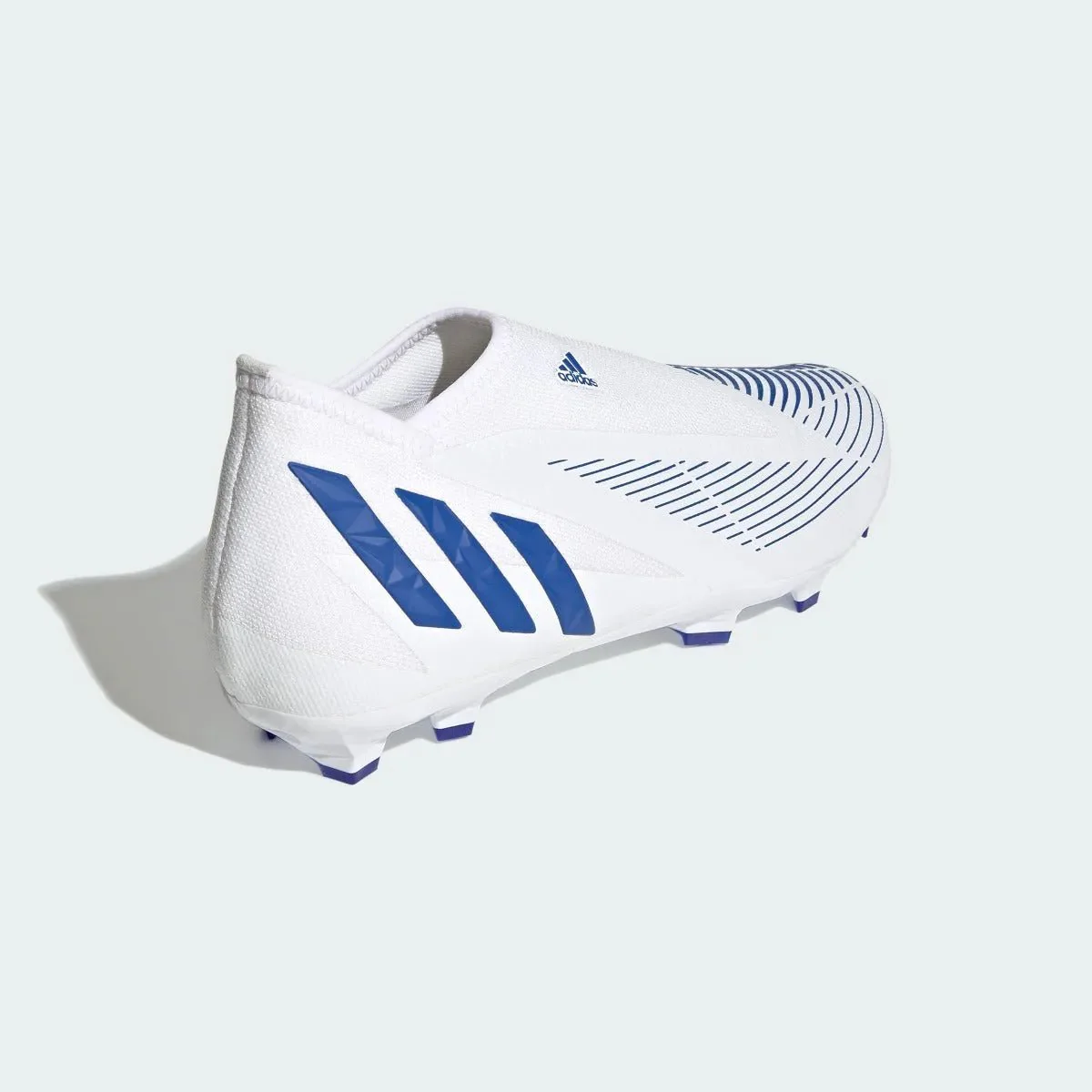 adidas Predator Edge .3 Laceless FG - White-Hi Res Blue - Image 4