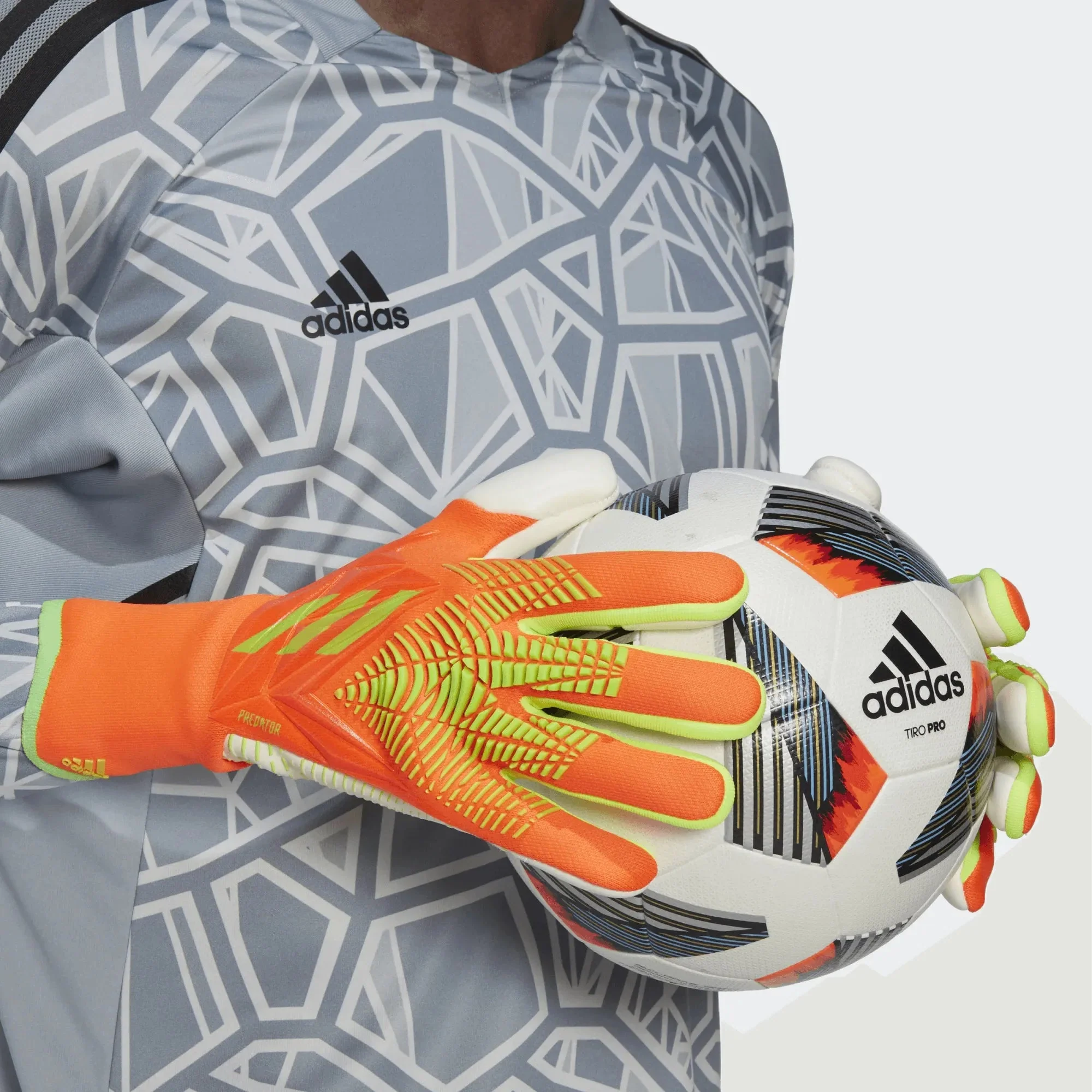 adidas Predator Edge GL Pro Goalkeeper Gloves - Solar Red-Solar Green - Image 7