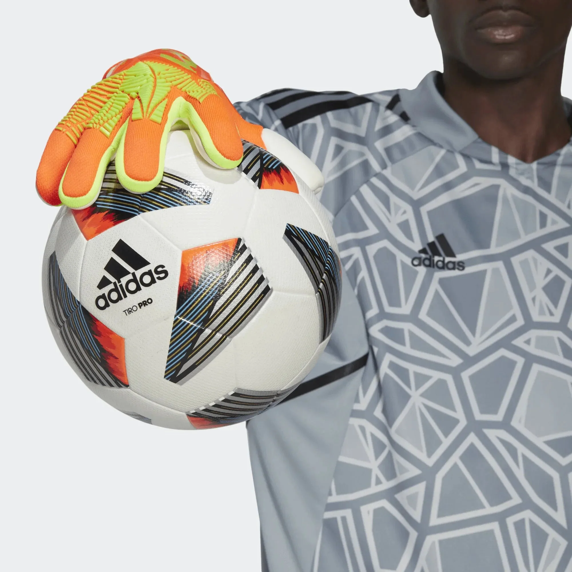 adidas Predator Edge GL Pro Goalkeeper Gloves - Solar Red-Solar Green - Image 8