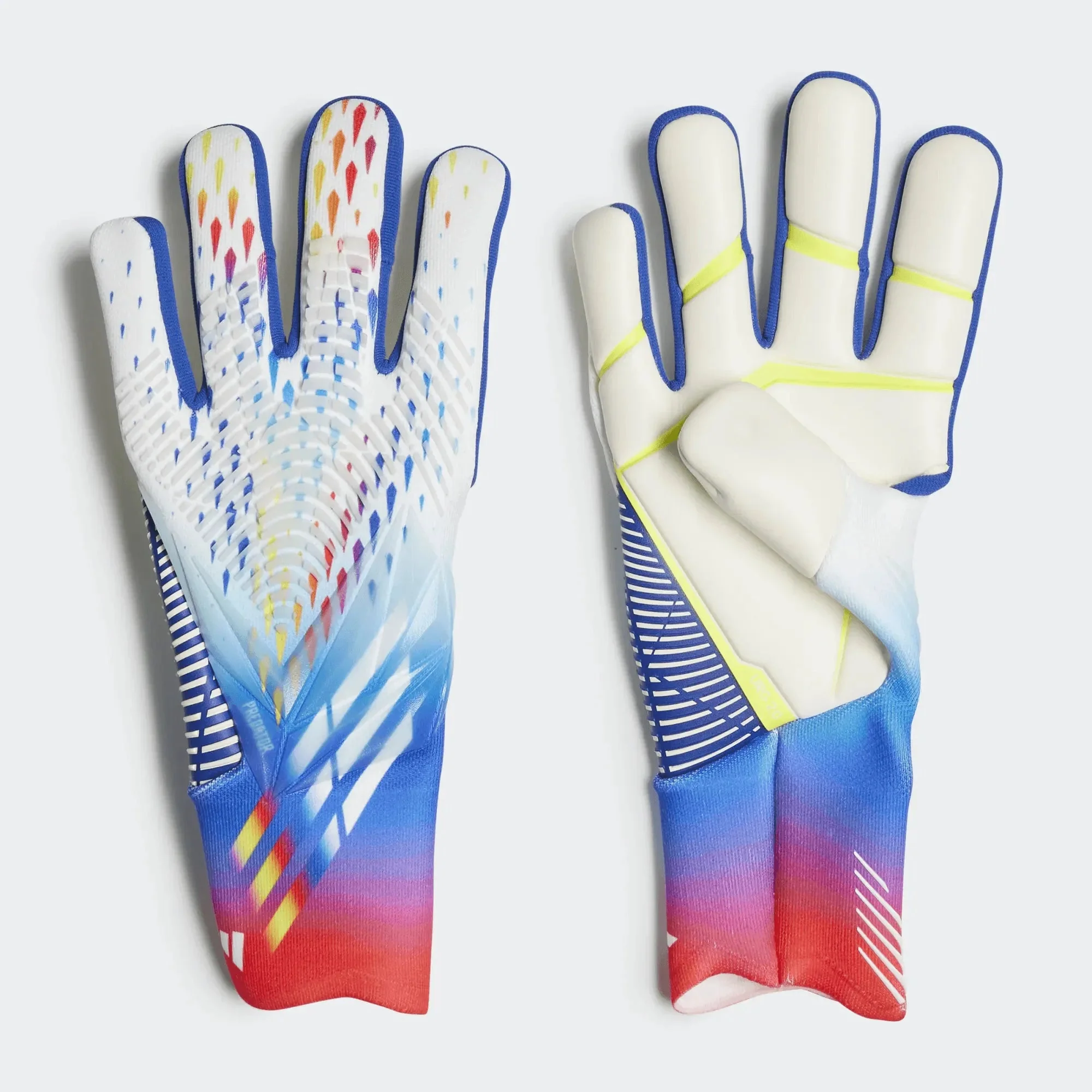 adidas Predator Edge GL Pro Goalkeeper Gloves - White-Bright Cyan