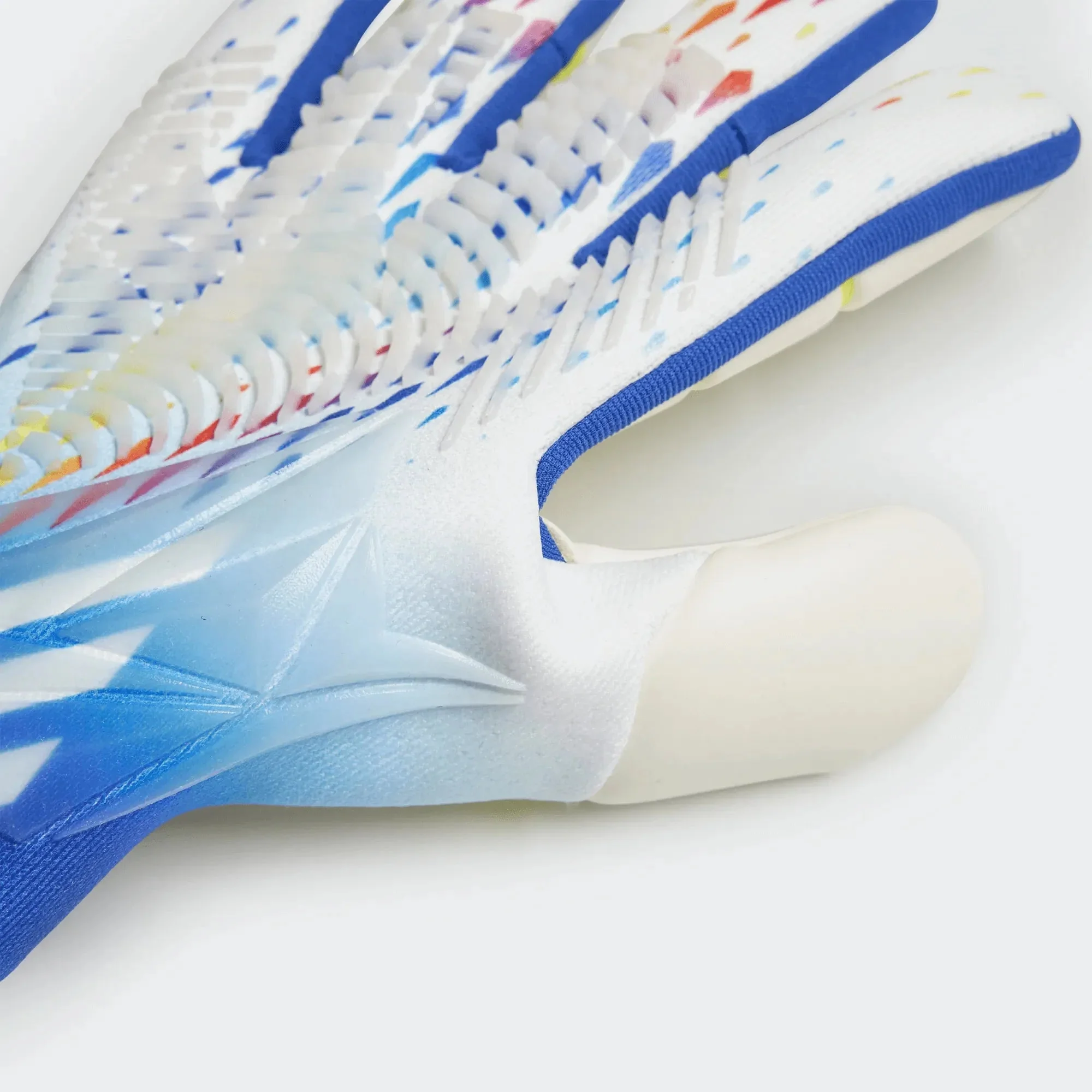 adidas Predator Edge GL Pro Goalkeeper Gloves - White-Bright Cyan - Image 5