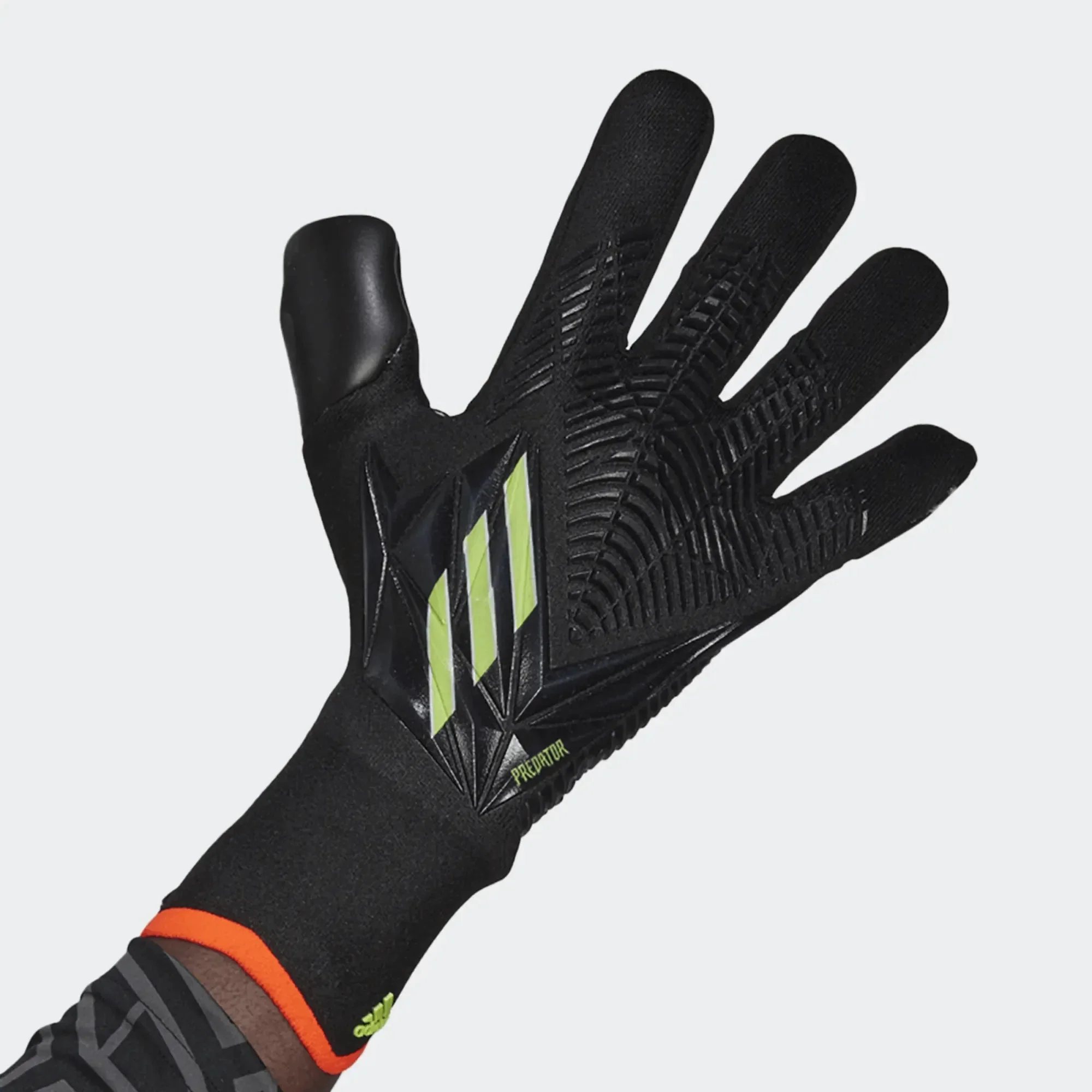 adidas Predator Edge Pro Gloves - Black-Solar Yellow - Image 2