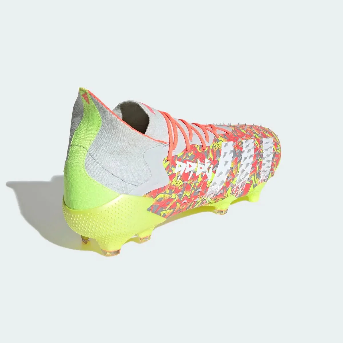 Adidas Predator Freak .1 FG - Clear Grey-White-Solar Yellow - Image 4