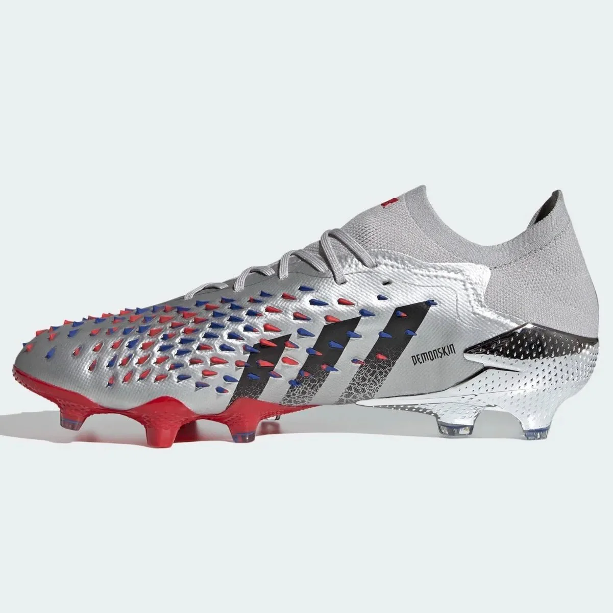 Adidas Predator Freak .1 Low FG - Silver Metallic-Red-Royal - Image 2