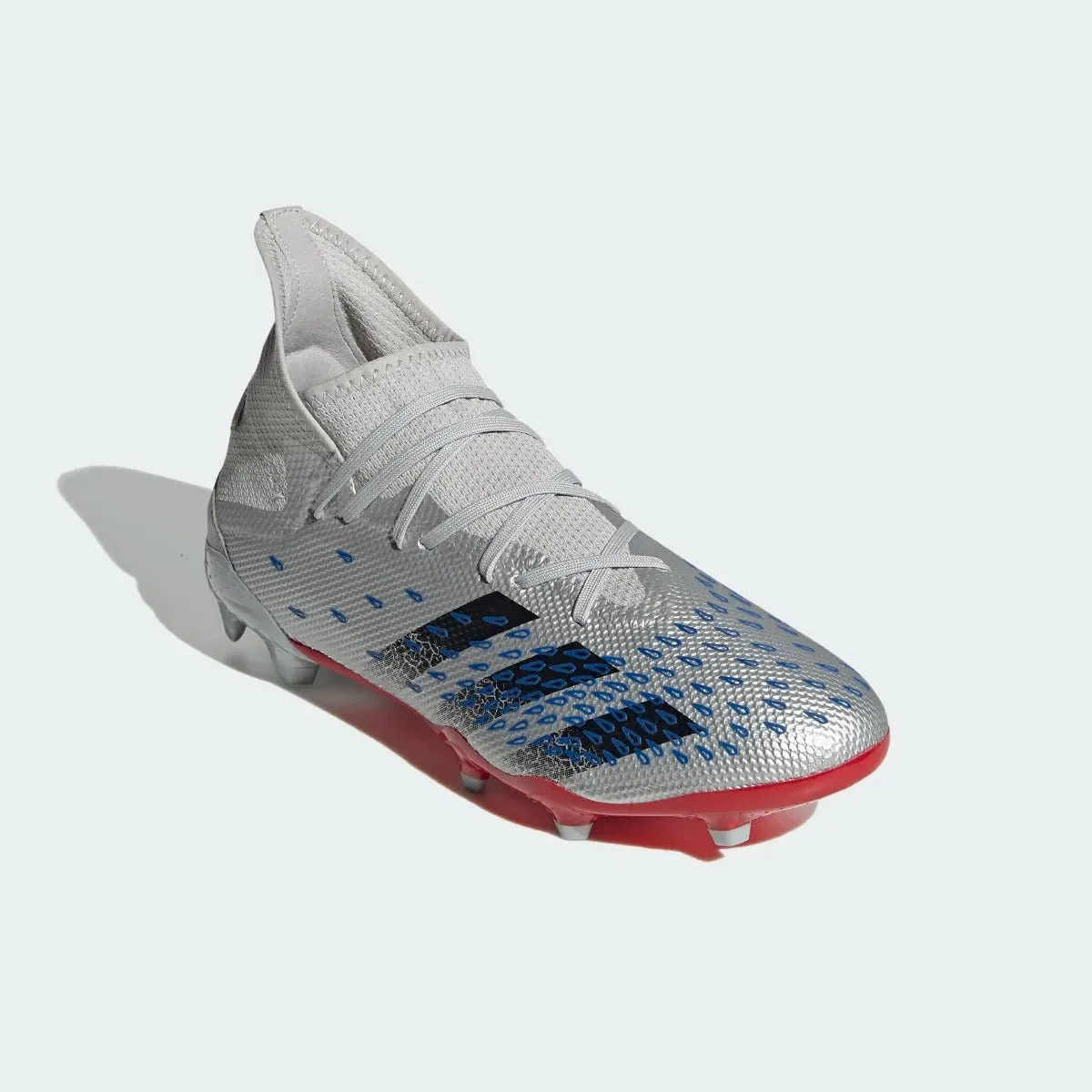 Adidas Predator Freak .3 FG - Silver-Royal-Red - Image 2