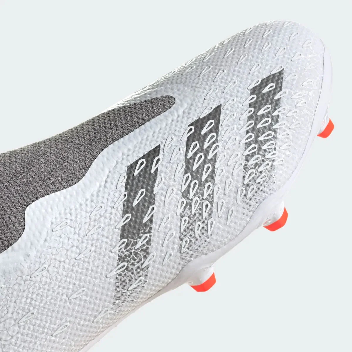 Adidas Predator Freak .3 Laceless FG - White-Grey-Solar Red - Image 7