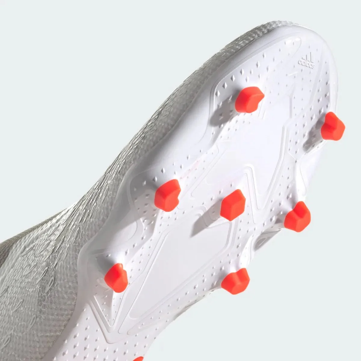 Adidas Predator Freak .3 Laceless FG - White-Grey-Solar Red - Image 8