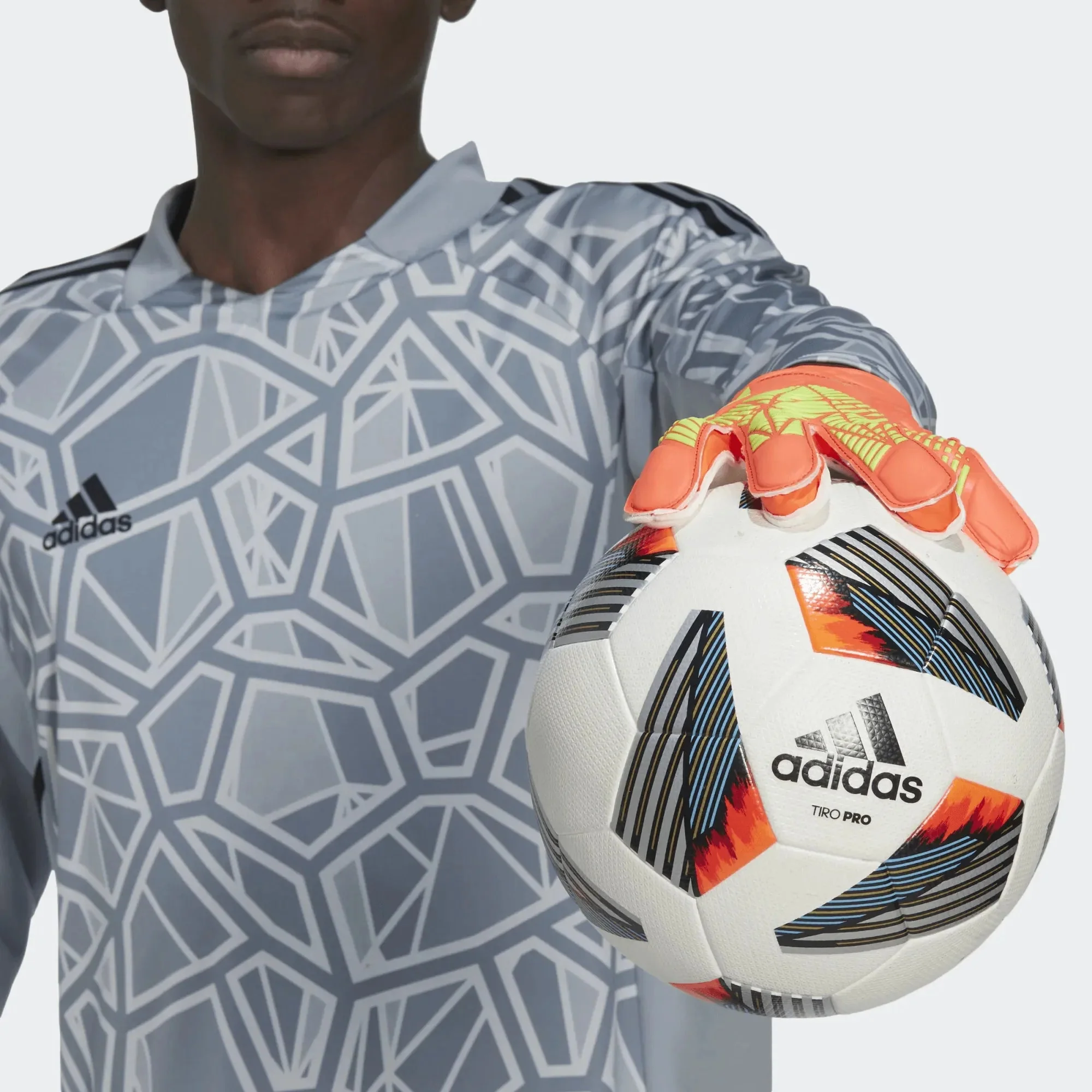adidas Predator GL Goalkeeper Training Gloves - Solar Red-Solar Green - Image 8