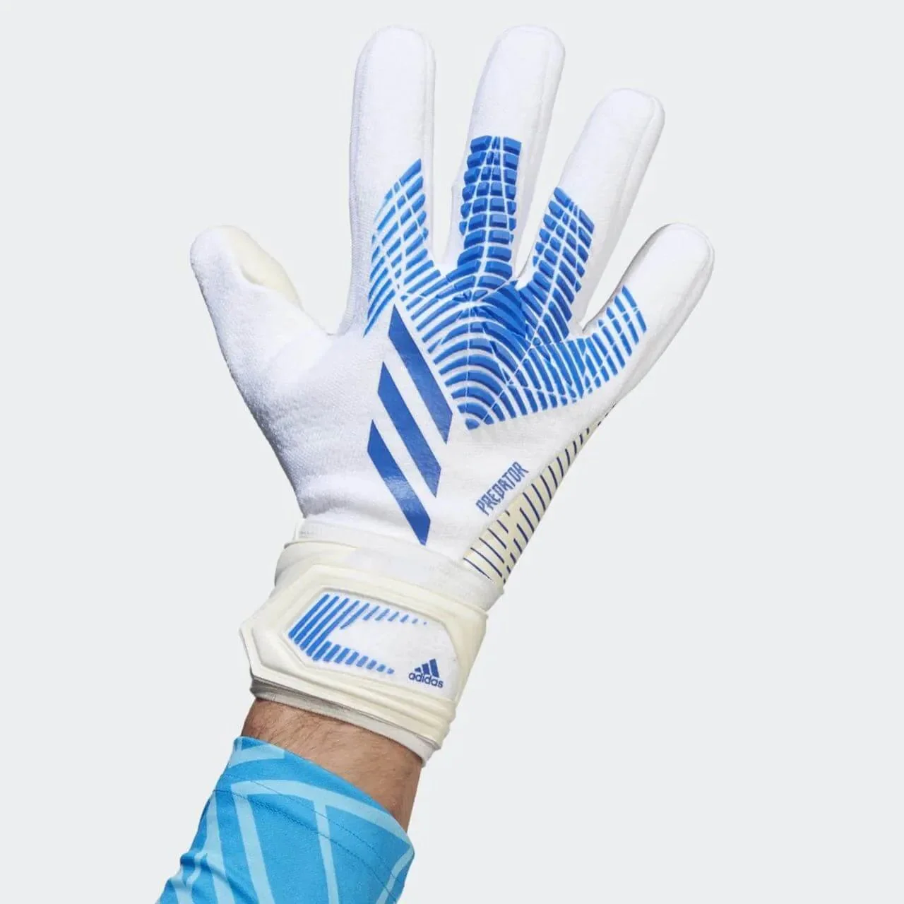 adidas Predator GL League Goalkeeper Gloves - White-Blue