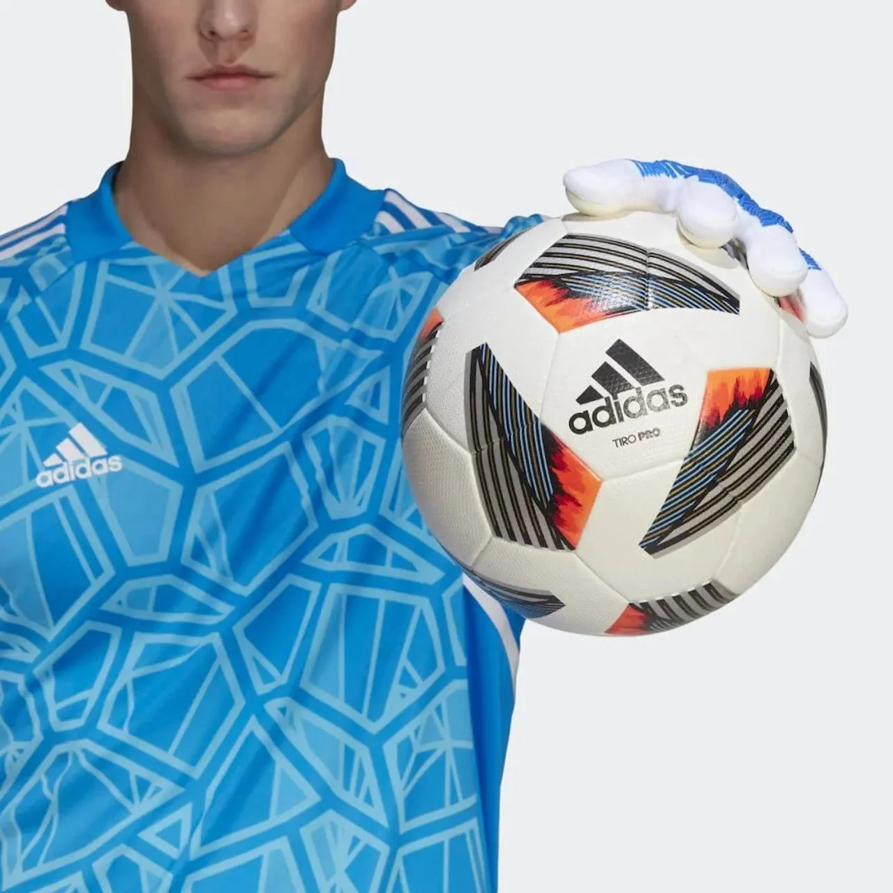 adidas Predator GL League Goalkeeper Gloves - White-Blue - Image 5