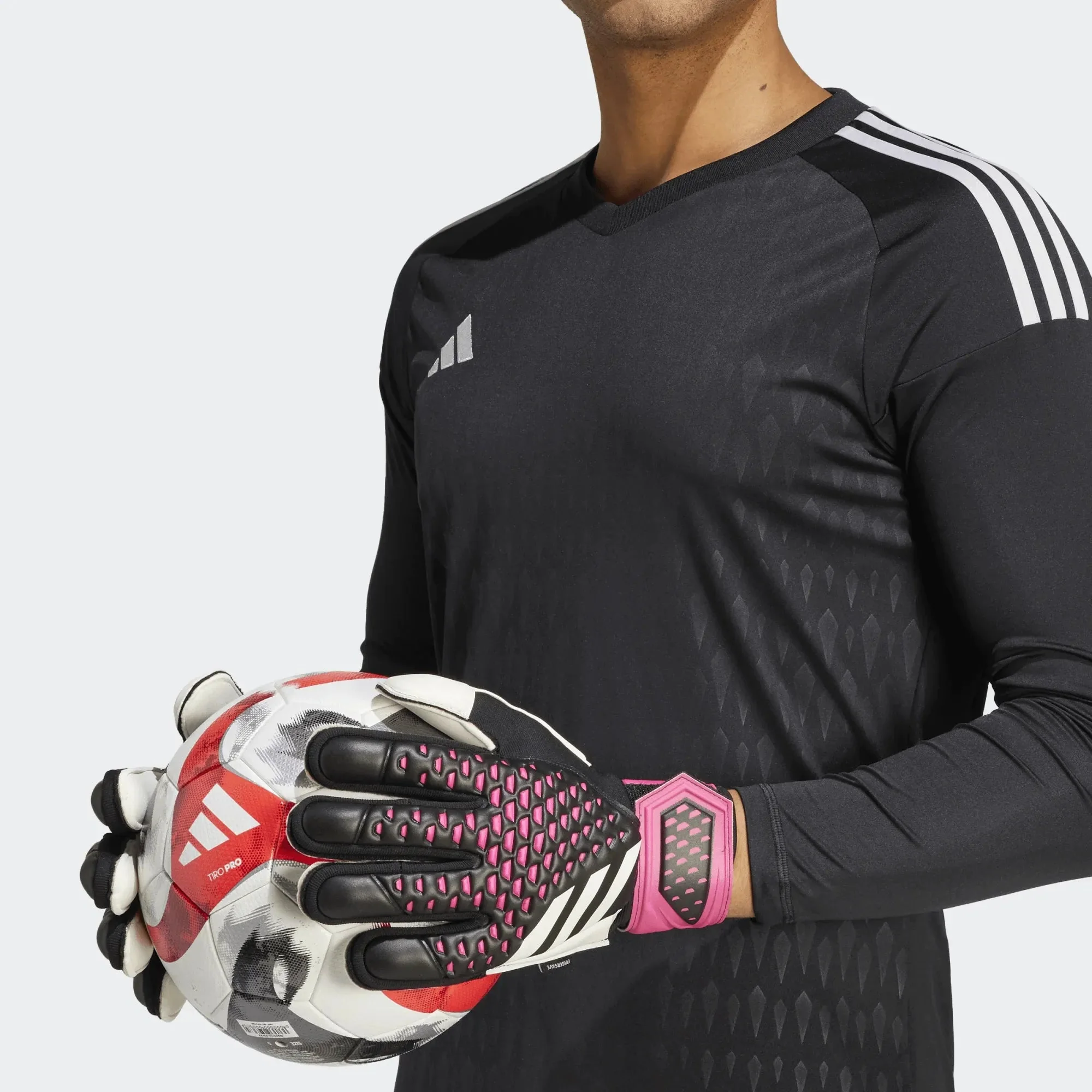 adidas Predator GL Match Fingersave - Black - Pink - White - Image 6