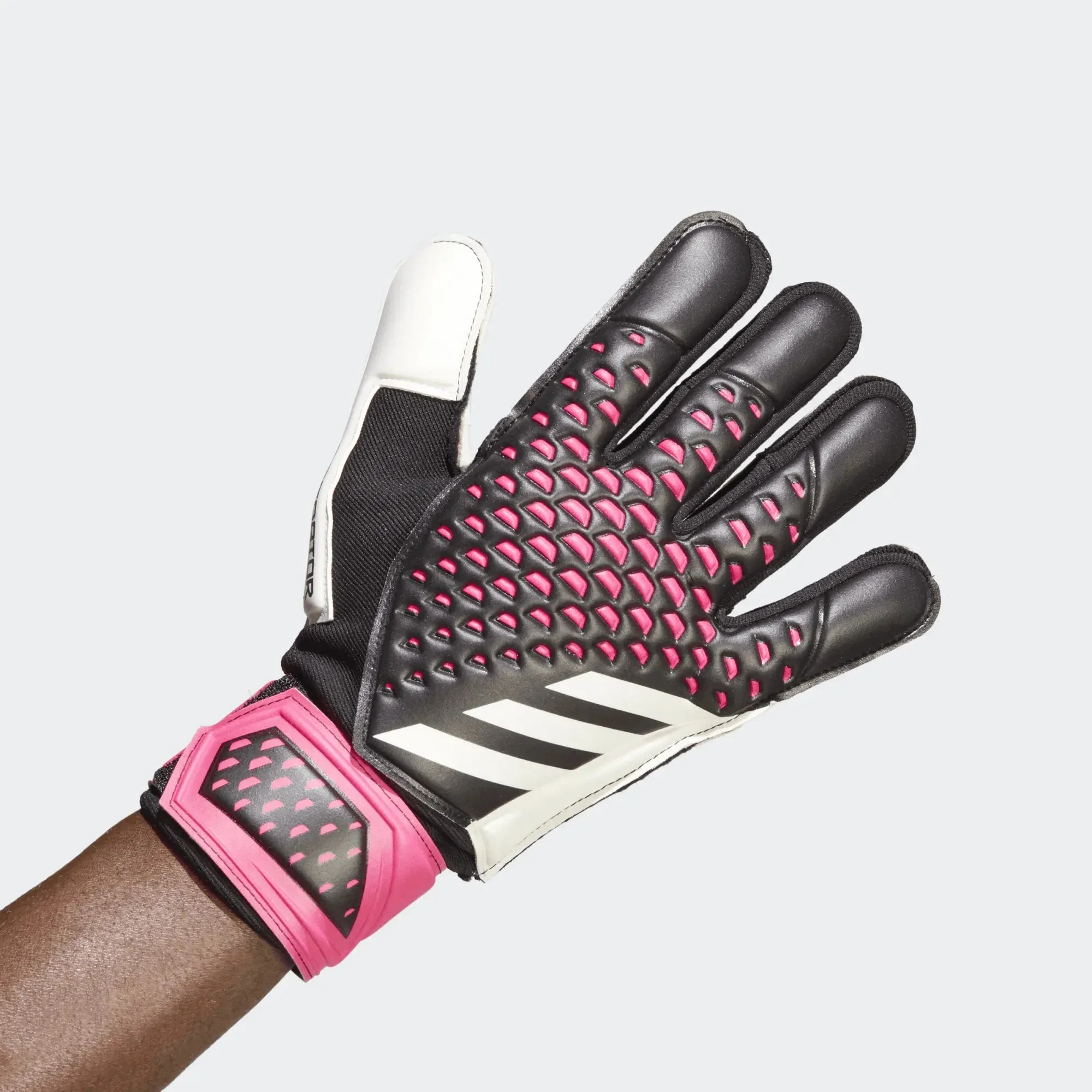 adidas Predator GL Match Goalkeeper Gloves - Black-White-Pink - Image 2