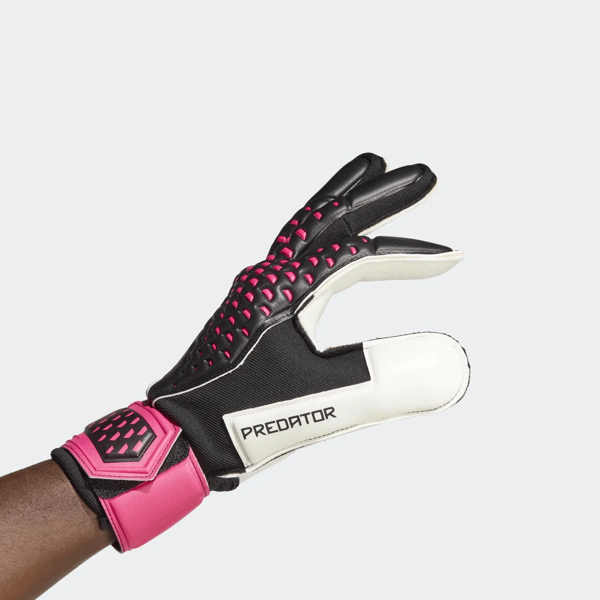 adidas Predator GL Match Goalkeeper Gloves - Black-White-Pink - Image 3