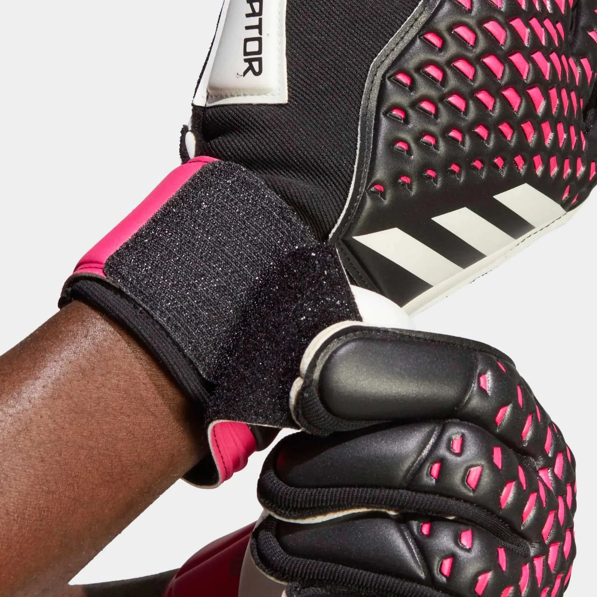 adidas Predator GL Match Goalkeeper Gloves - Black-White-Pink - Image 5