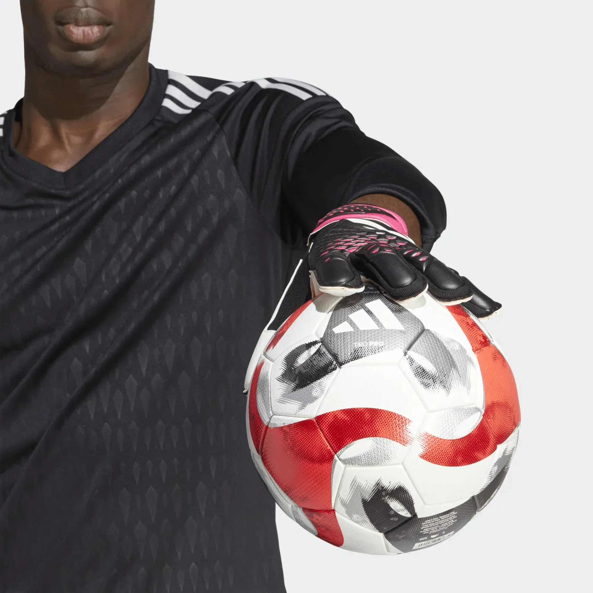 adidas Predator GL Match Goalkeeper Gloves - Black-White-Pink - Image 7