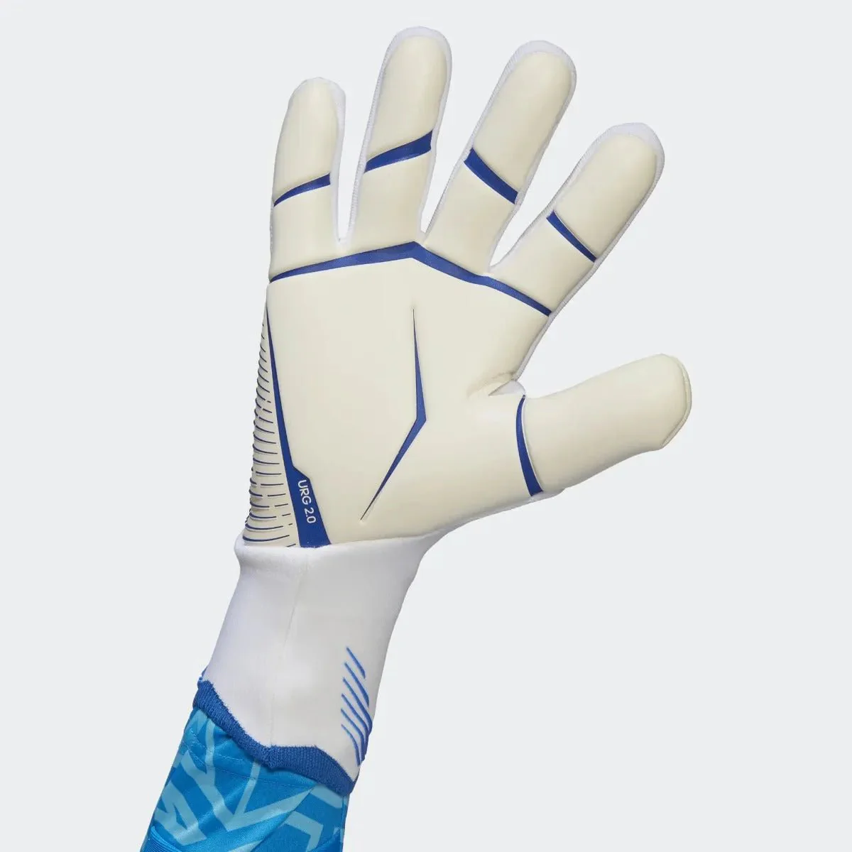 adidas Predator GL Pro Goalkeeper Gloves - White-Hi Res Blue - Image 2