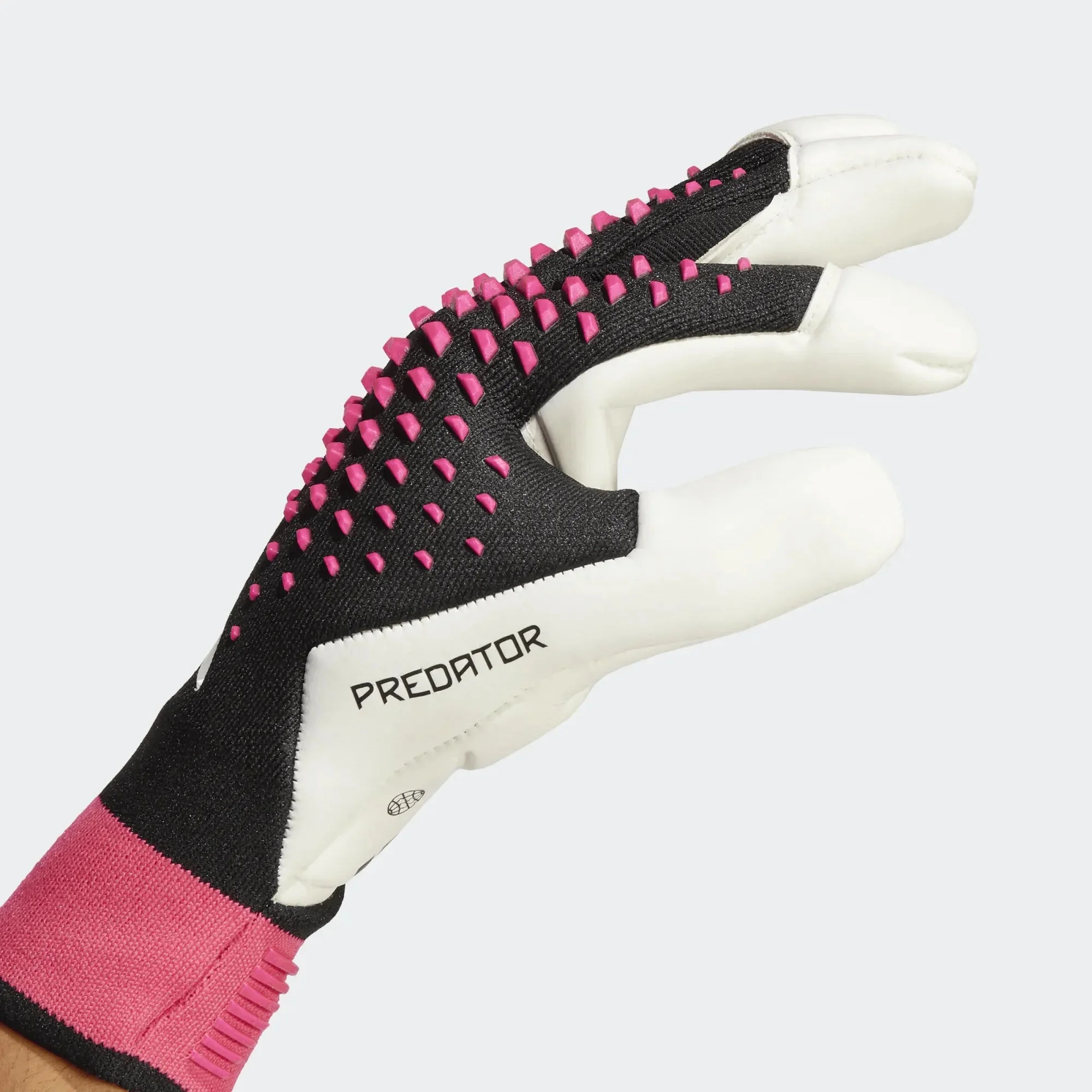 adidas Predator GL Pro Hybrid Goalkeeper Gloves - Black-Pink-White - Image 2