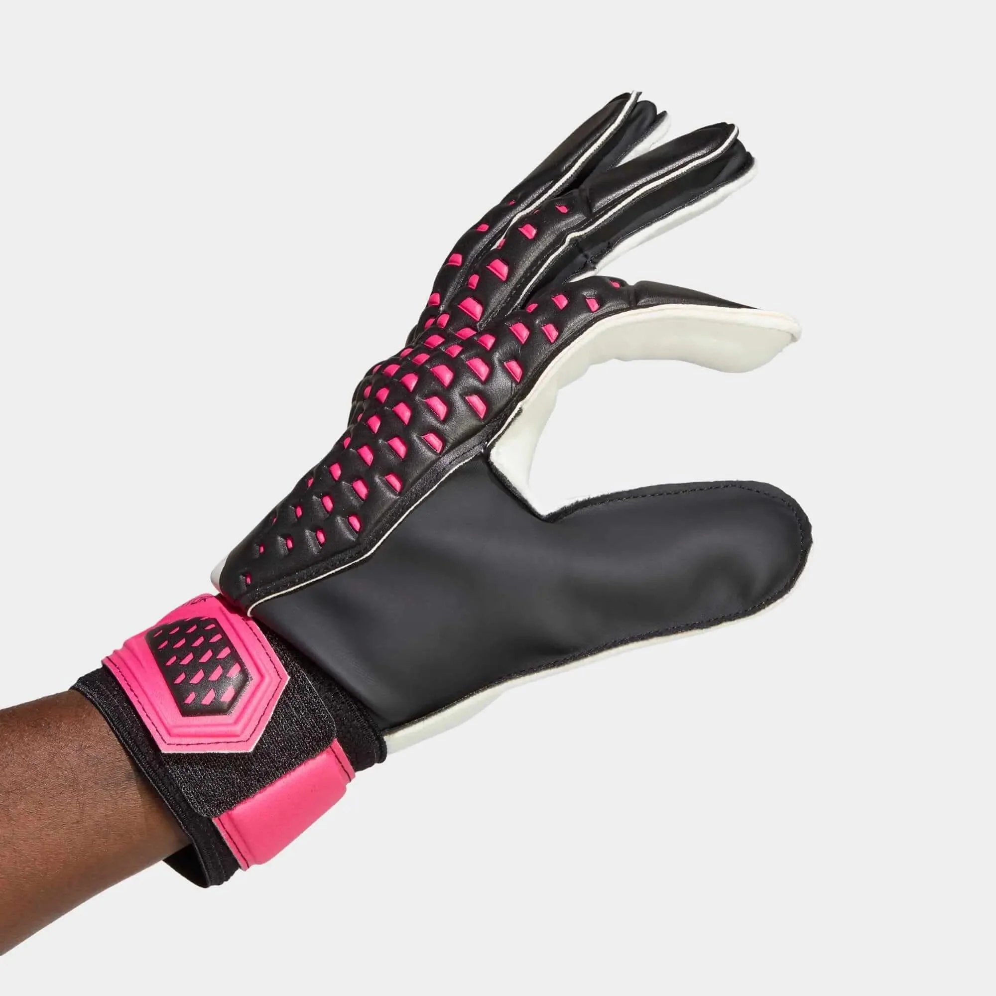 adidas Predator GL Training Goalkeeper Gloves - Black-White-Pink - Image 2