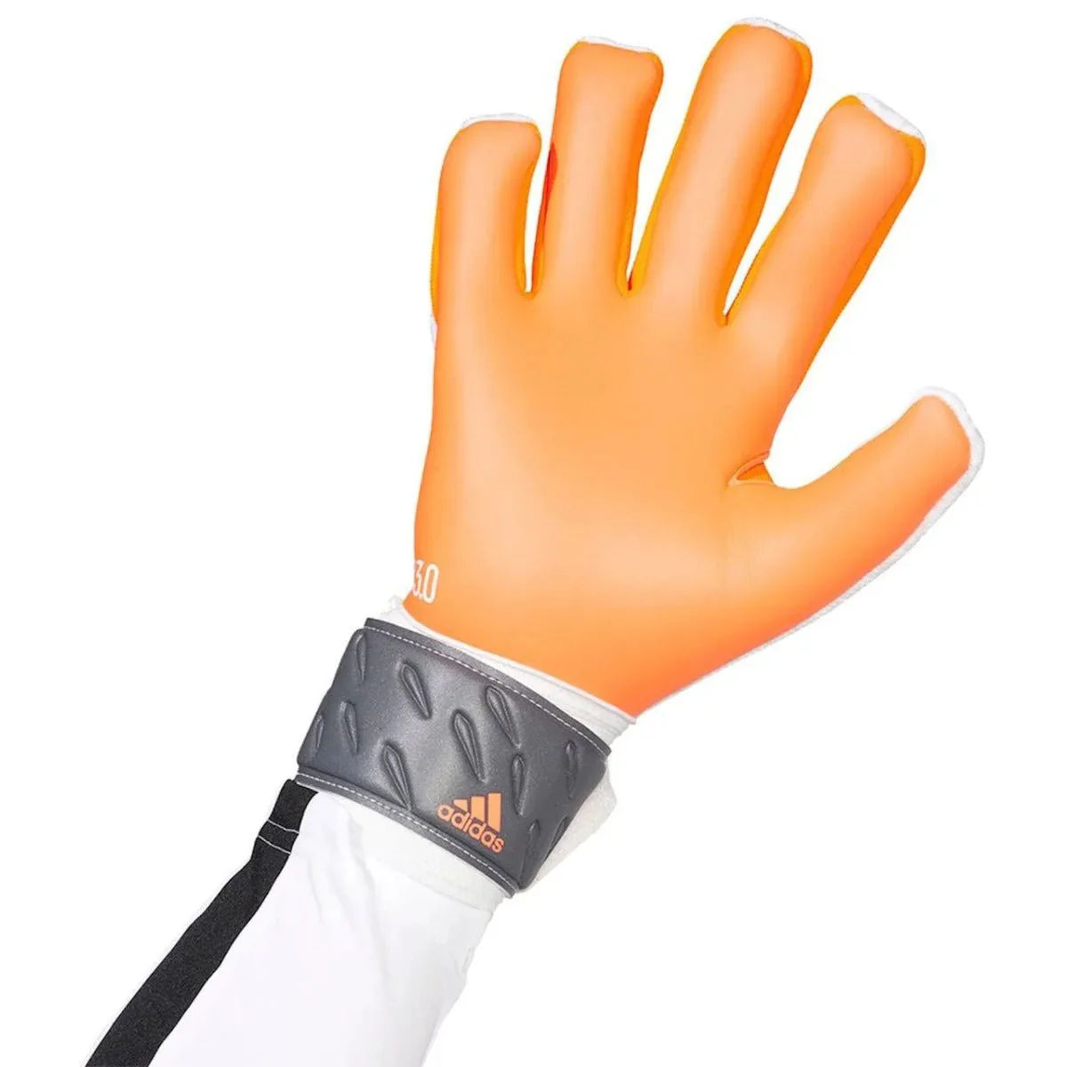 Adidas Predator League Goalkeeper Gloves - White-Grey-Orange - Image 2