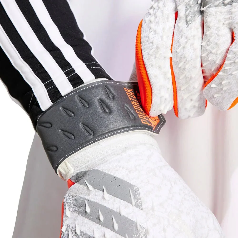 Adidas Predator League Goalkeeper Gloves - White-Grey-Orange - Image 5