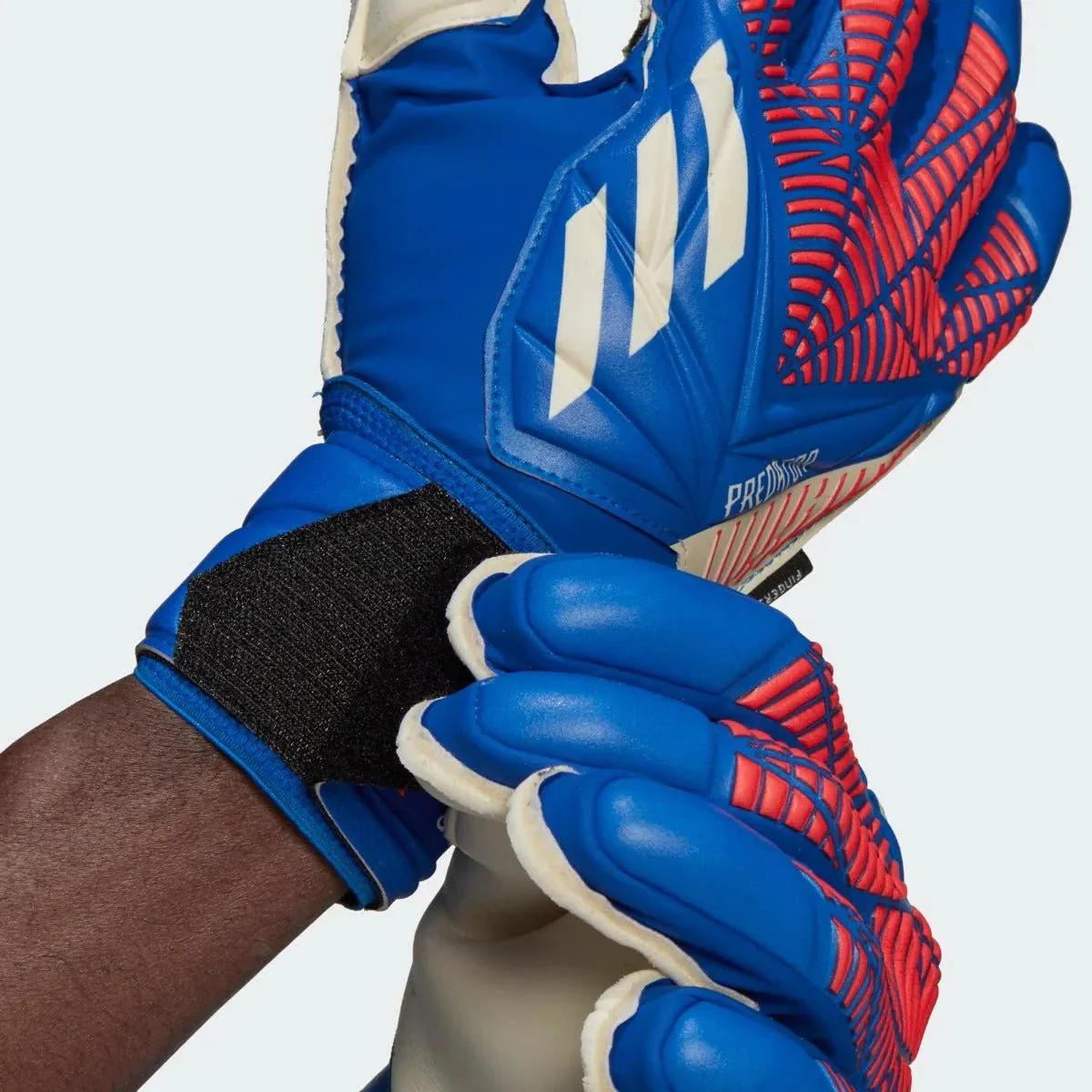 Adidas Predator Match Fingersave Goalkeeper Gloves - Royal-Red - Image 3