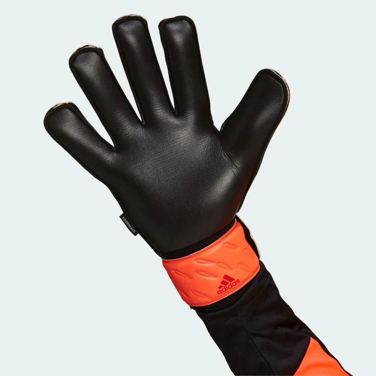 Adidas Predator Match Fingersave Goalkeeper Gloves - Solar Red-Black - Image 2
