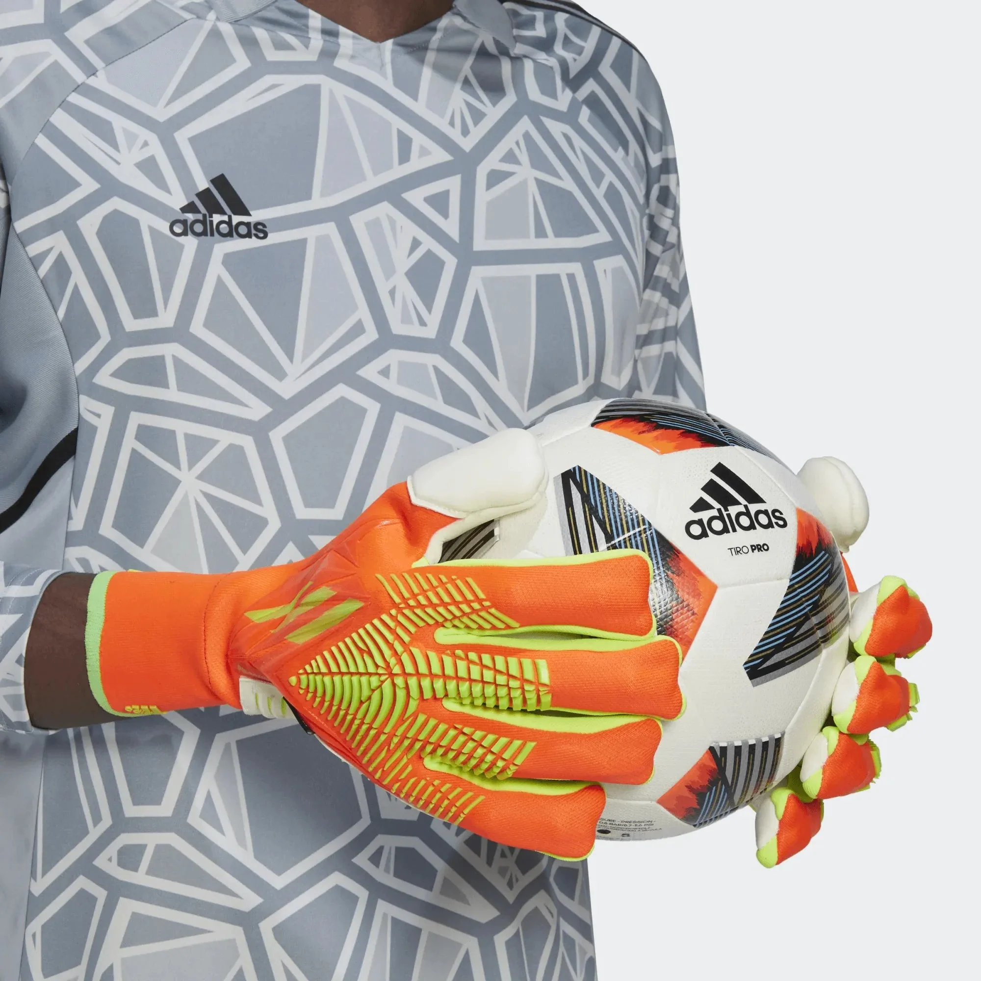 adidas Predator Pro Fingersave GK Glove Solar Red - Image 7