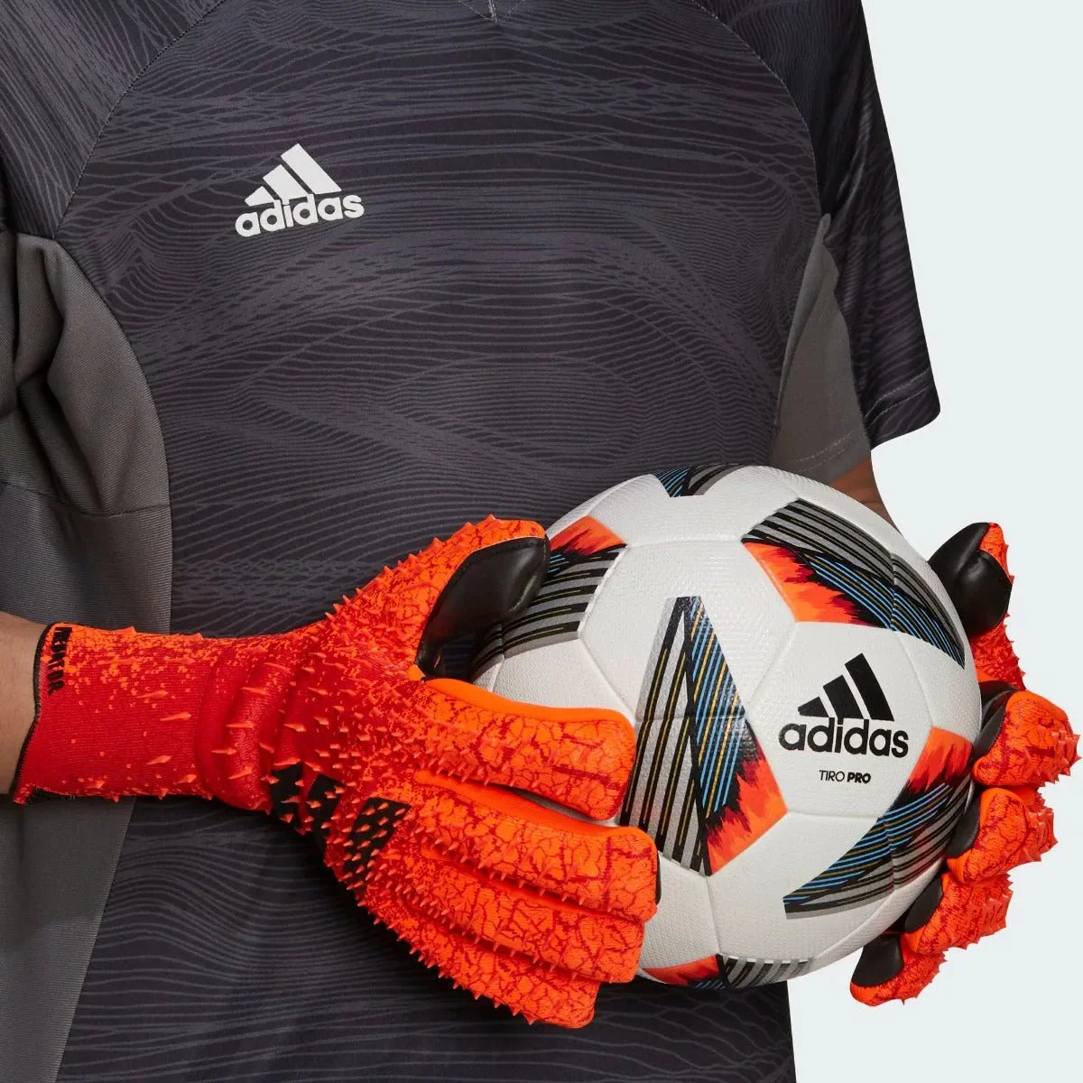 Adidas Predator Pro Fingersave Goalkeeper Gloves - Red-Black - Image 2