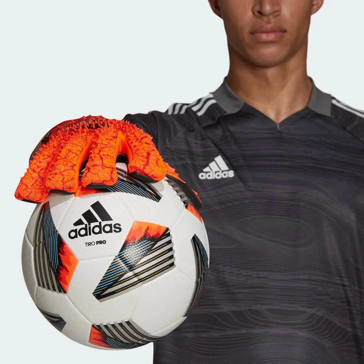 Adidas Predator Pro Fingersave Goalkeeper Gloves - Red-Black - Image 3