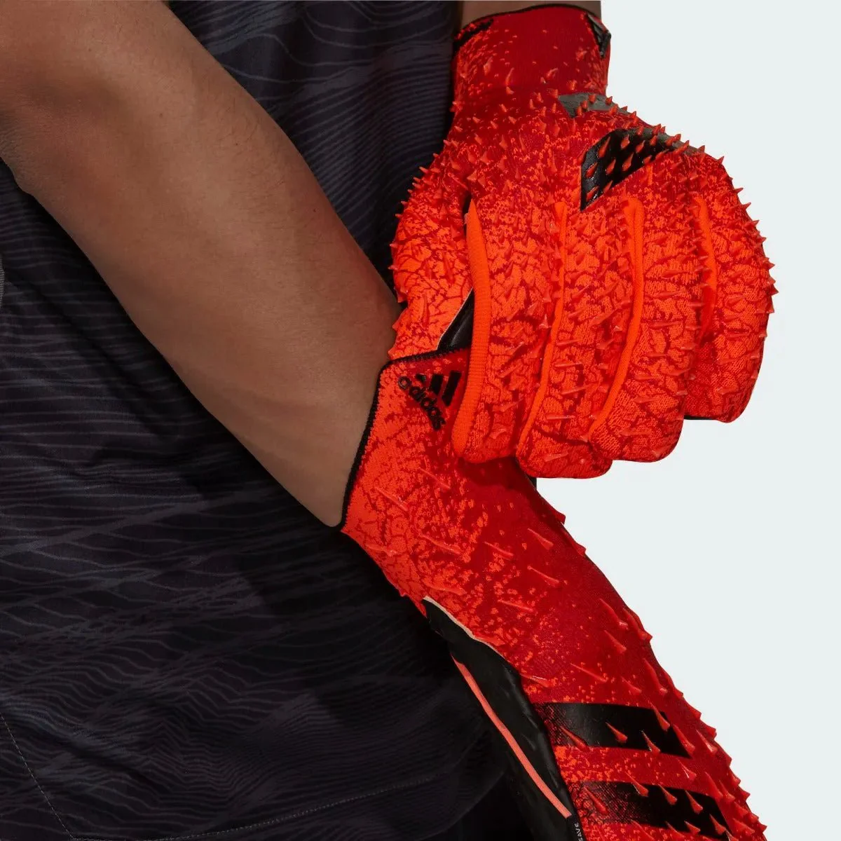 Adidas Predator Pro Fingersave Goalkeeper Gloves - Red-Black - Image 4