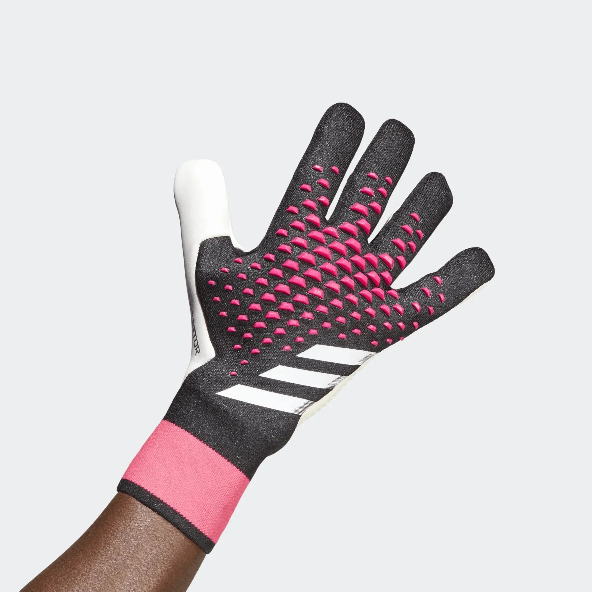 adidas Predator Pro Goalkeeper Gloves - Black-White-Pink - Image 2
