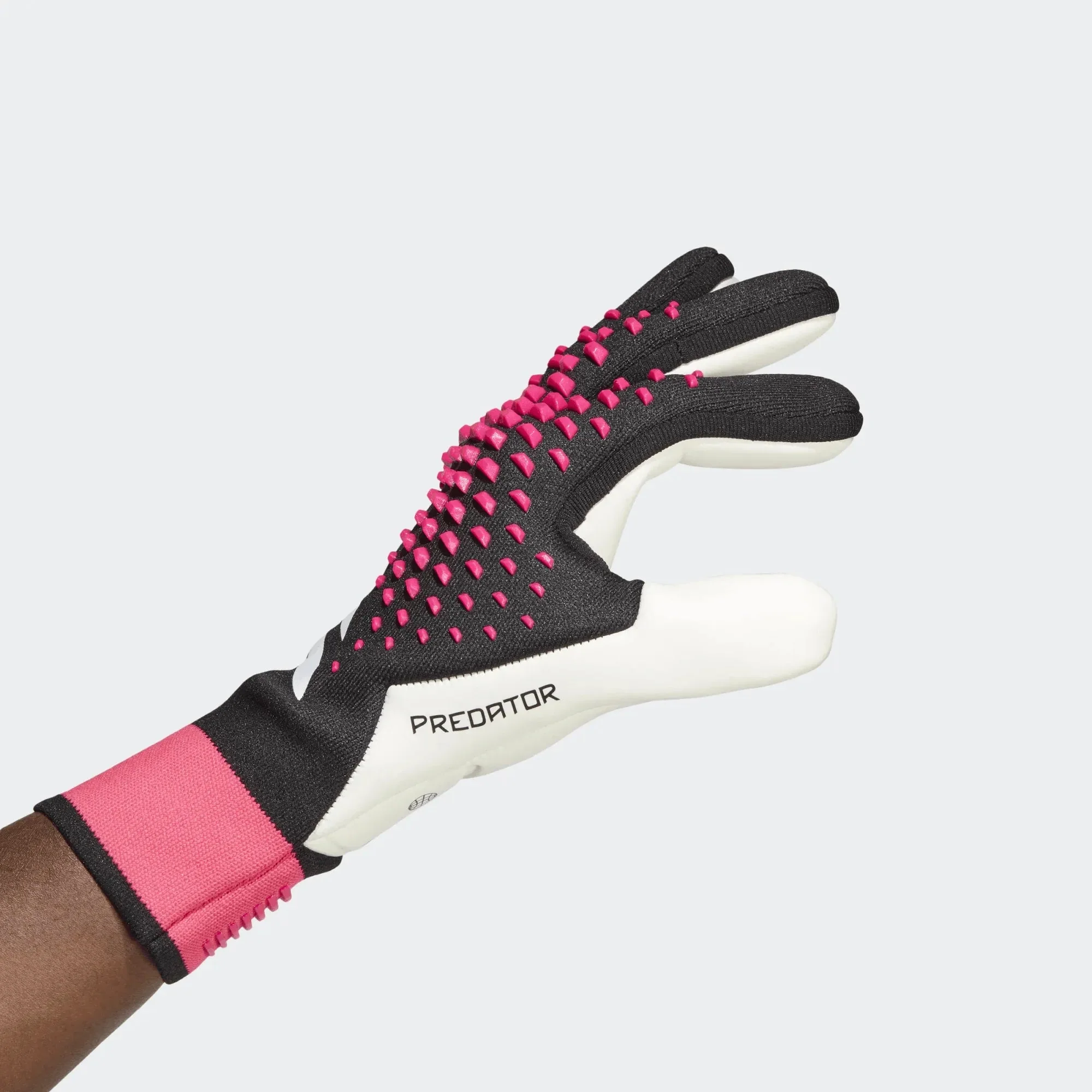 adidas Predator Pro Goalkeeper Gloves - Black-White-Pink - Image 3