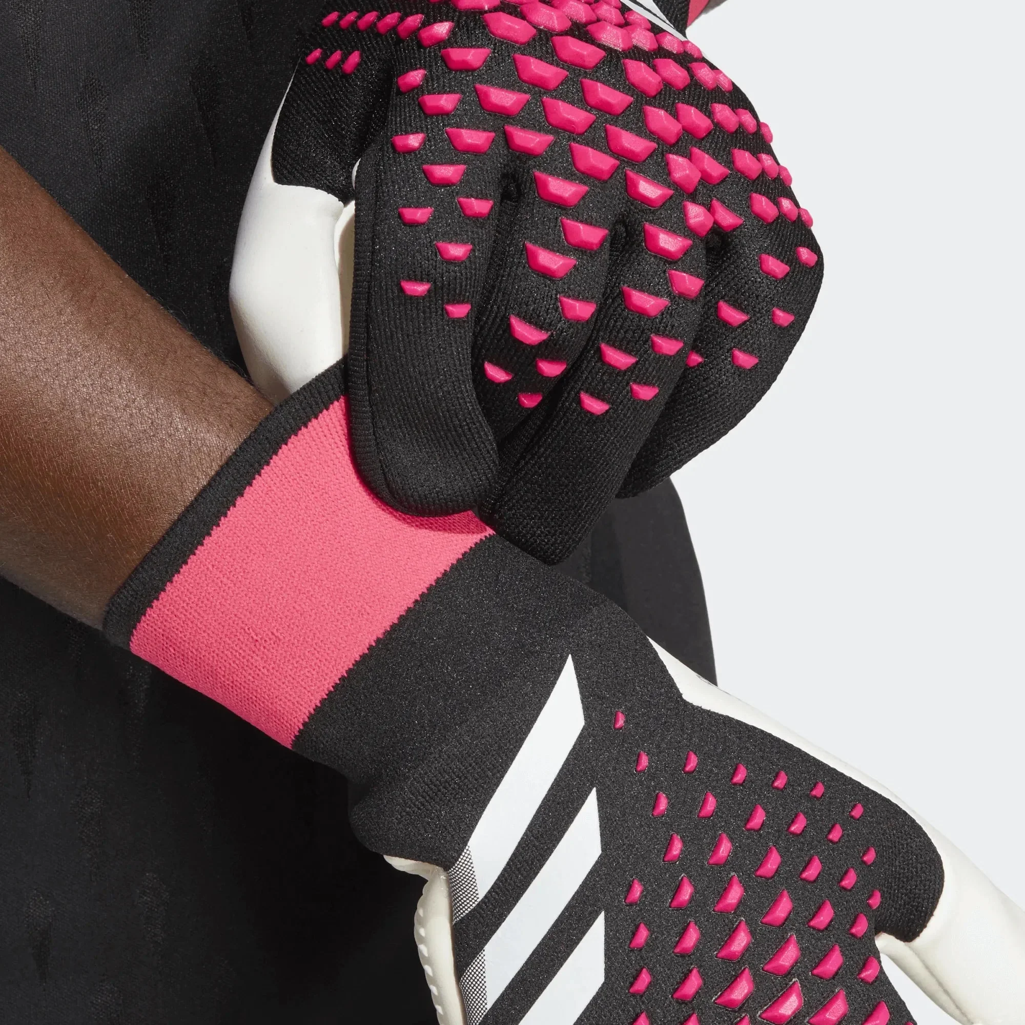 adidas Predator Pro Goalkeeper Gloves - Black-White-Pink - Image 5
