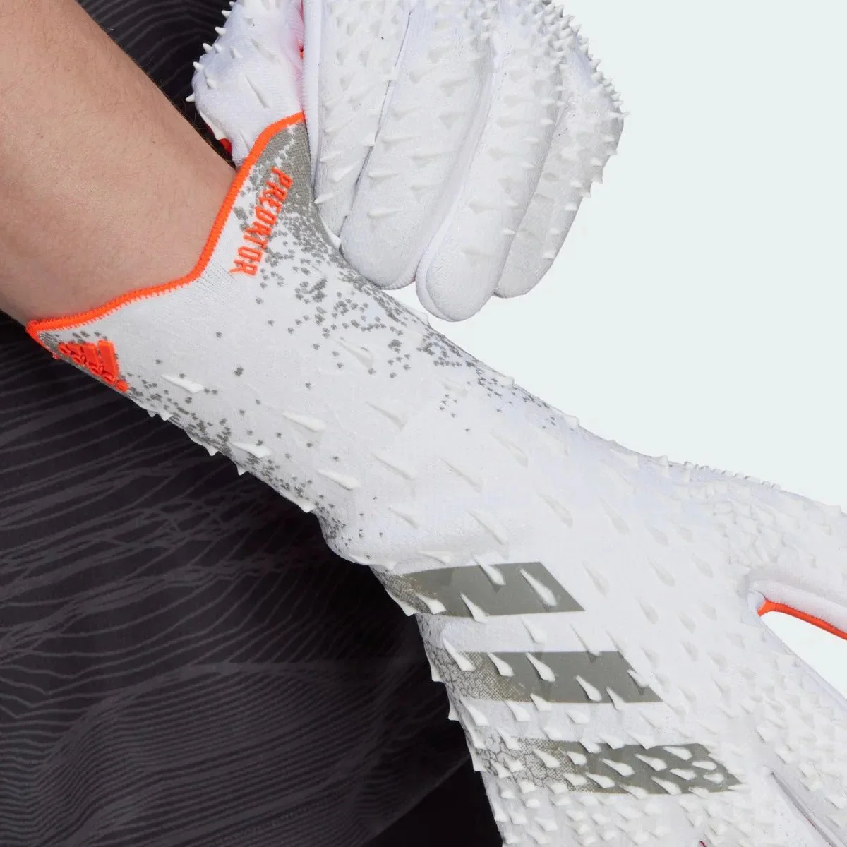 Adidas Predator Pro Goalkeeper Gloves - White-Grey-Orange - Image 5