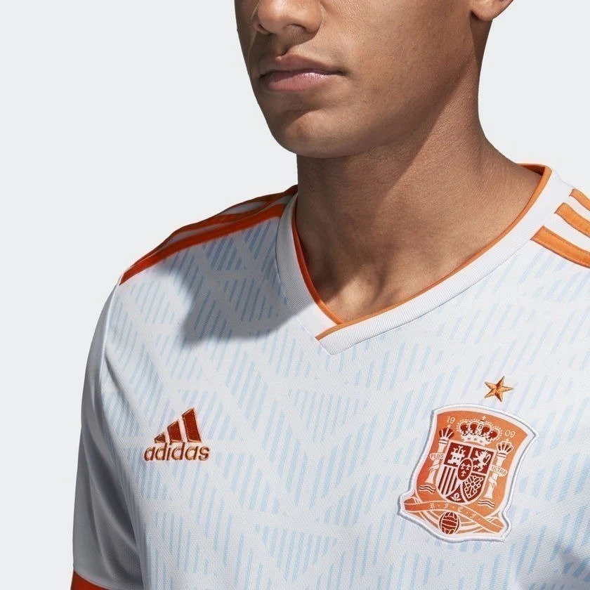 adidas Spain 2018-2019 Away Jersey - Blue/Orange - Image 3