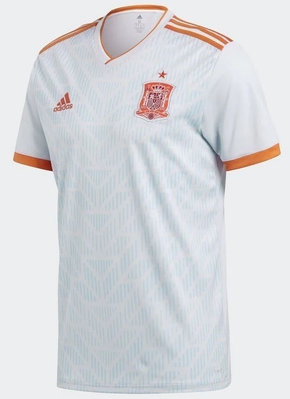 adidas Spain Youth 2018-2019 Away Jersey - Blue/Orange - Image 2